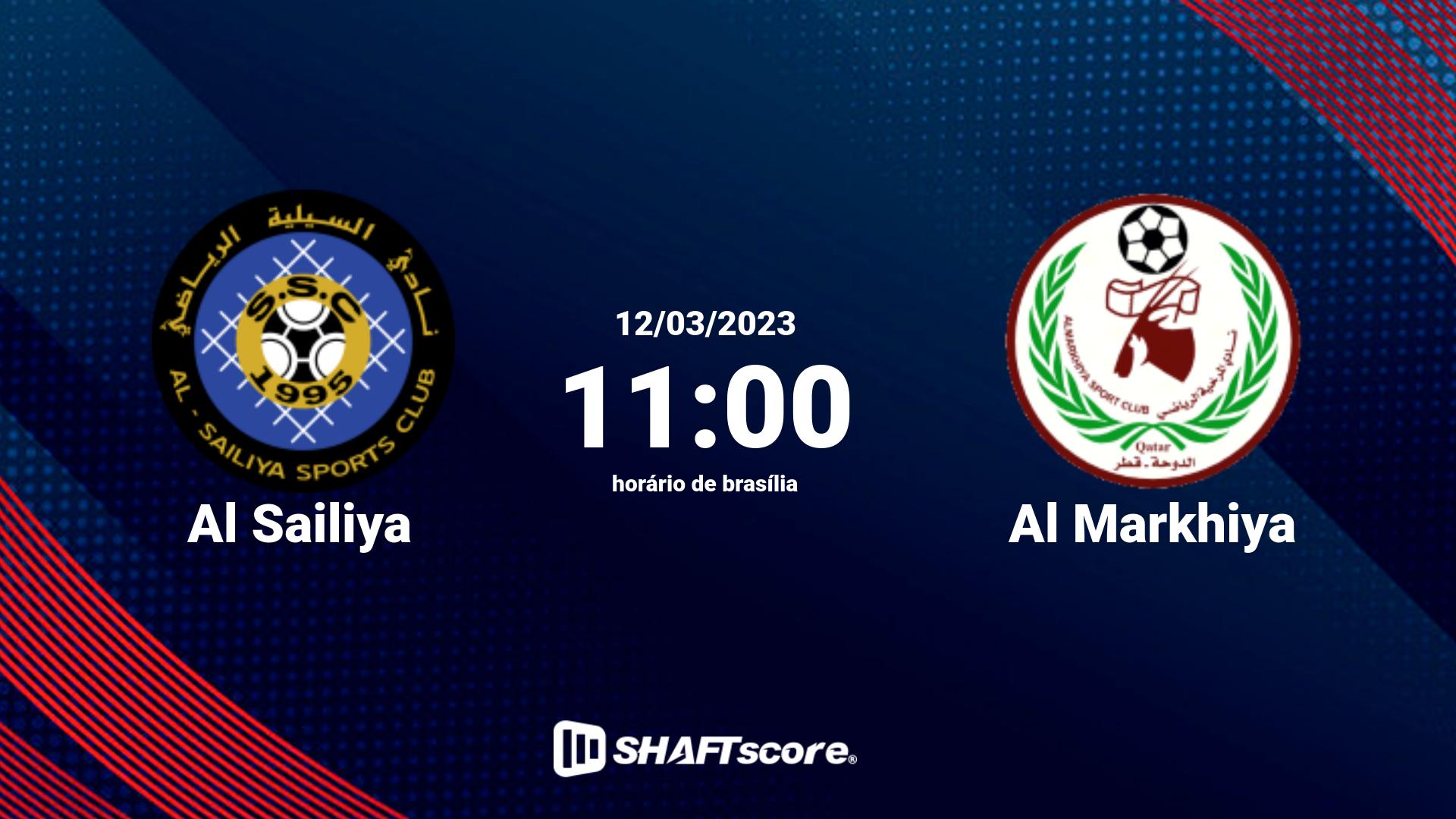 Estatísticas do jogo Al Sailiya vs Al Markhiya 12.03 11:00