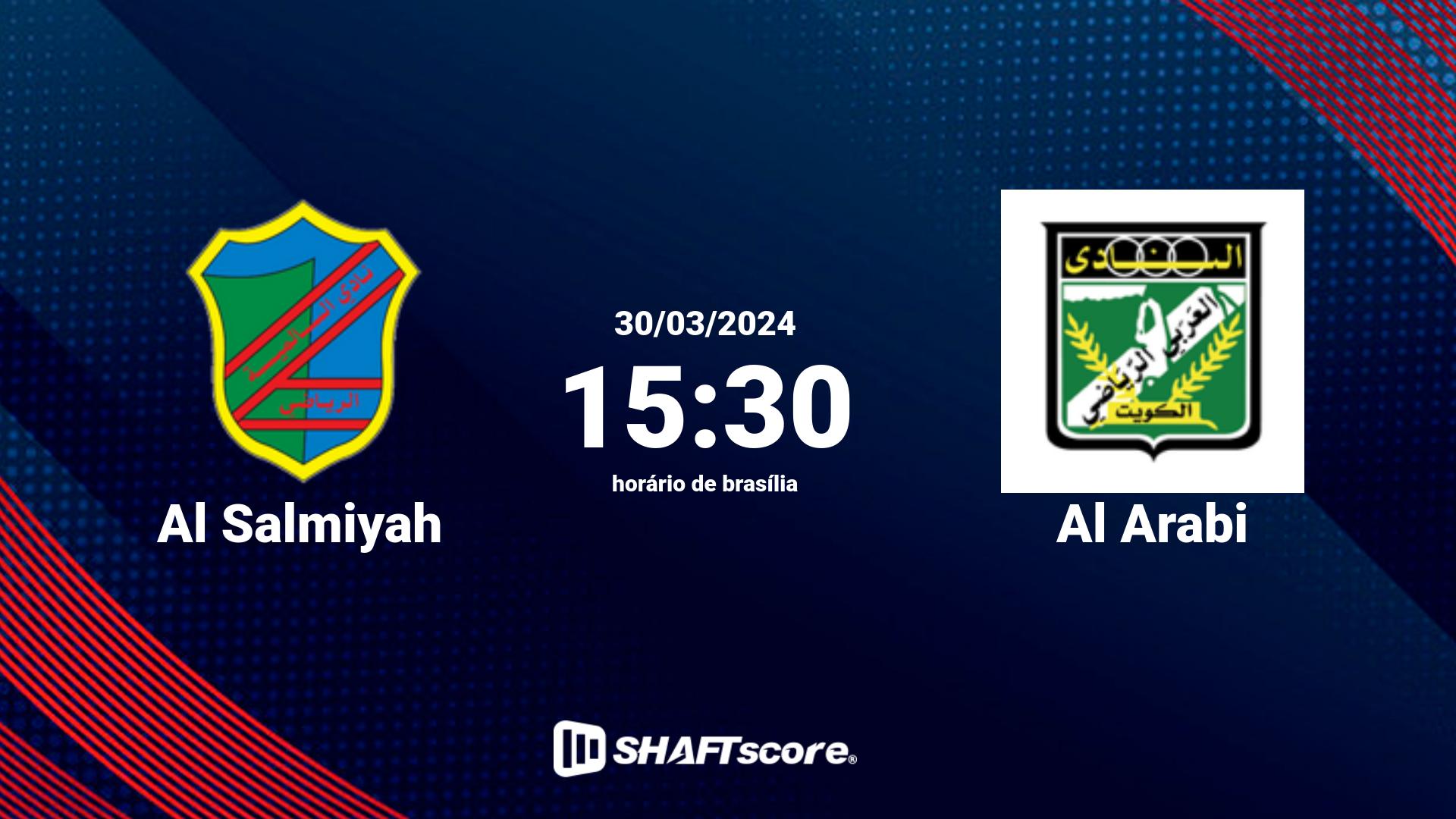 Estatísticas do jogo Al Salmiyah vs Al Arabi 30.03 15:30