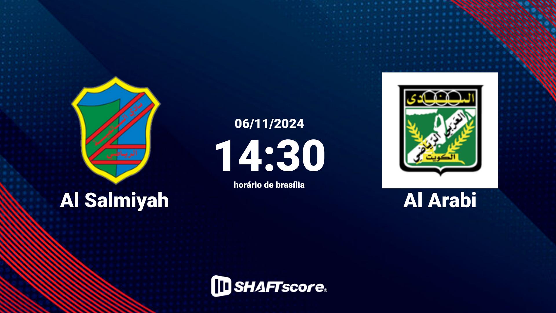 Estatísticas do jogo Al Salmiyah vs Al Arabi 06.11 14:30