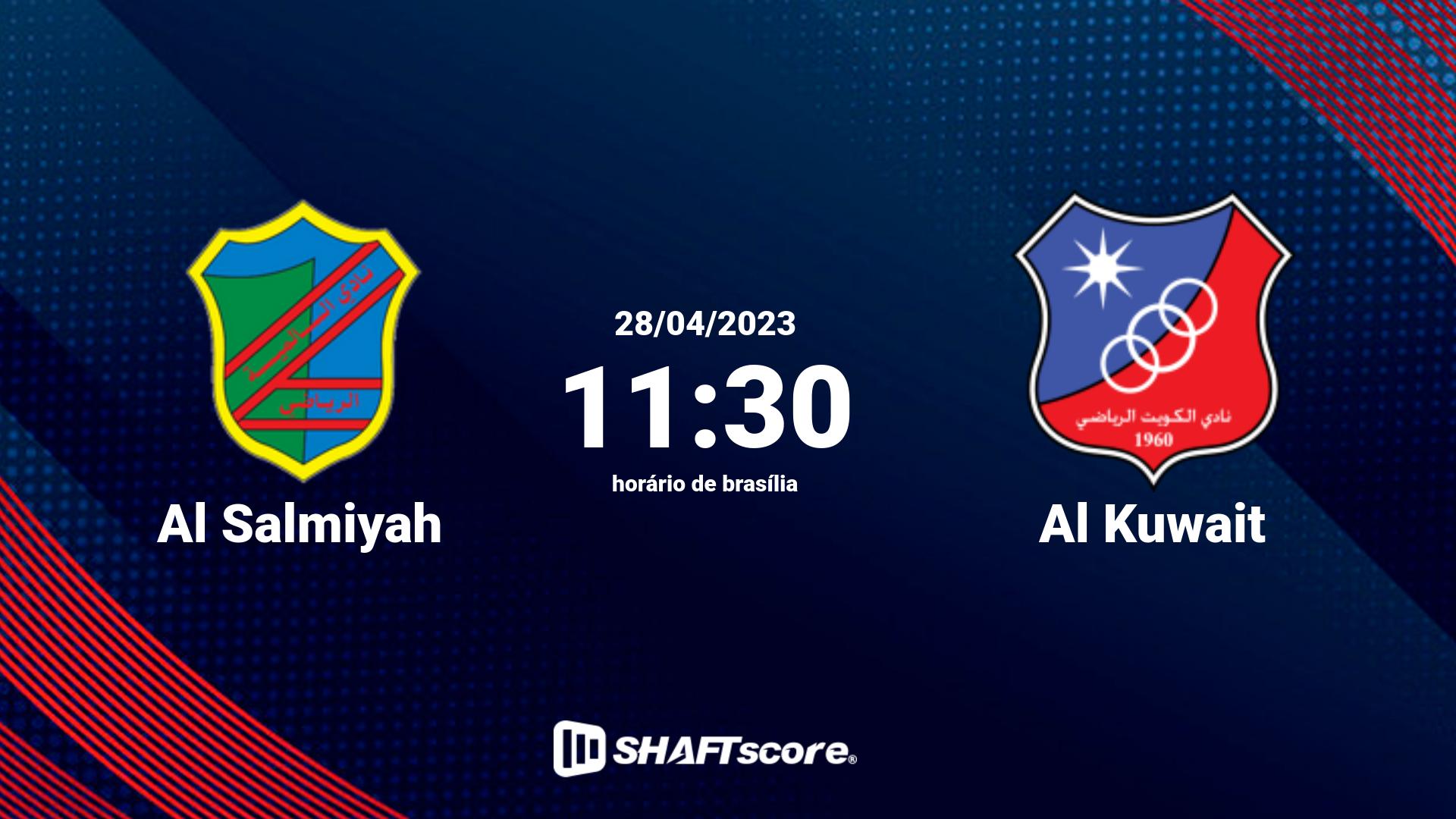 Estatísticas do jogo Al Salmiyah vs Al Kuwait 28.04 11:30