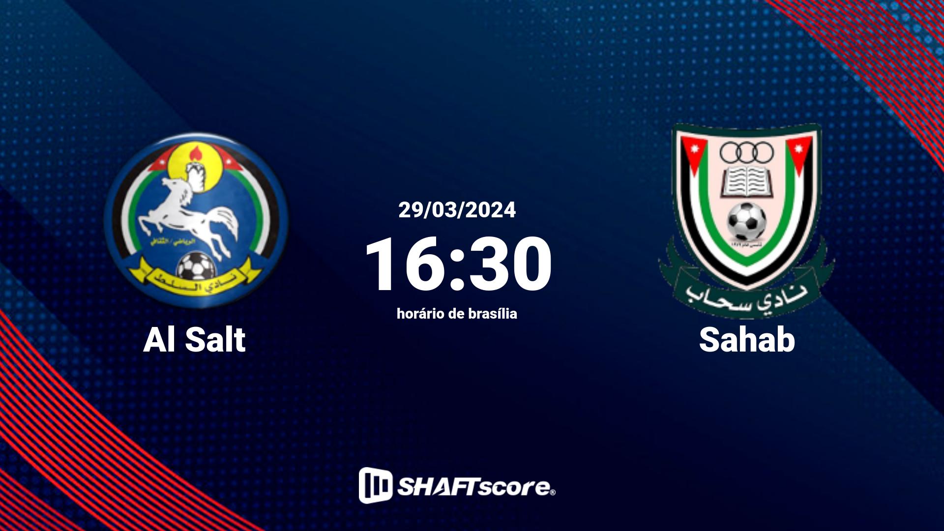 Estatísticas do jogo Al Salt vs Sahab 29.03 16:30