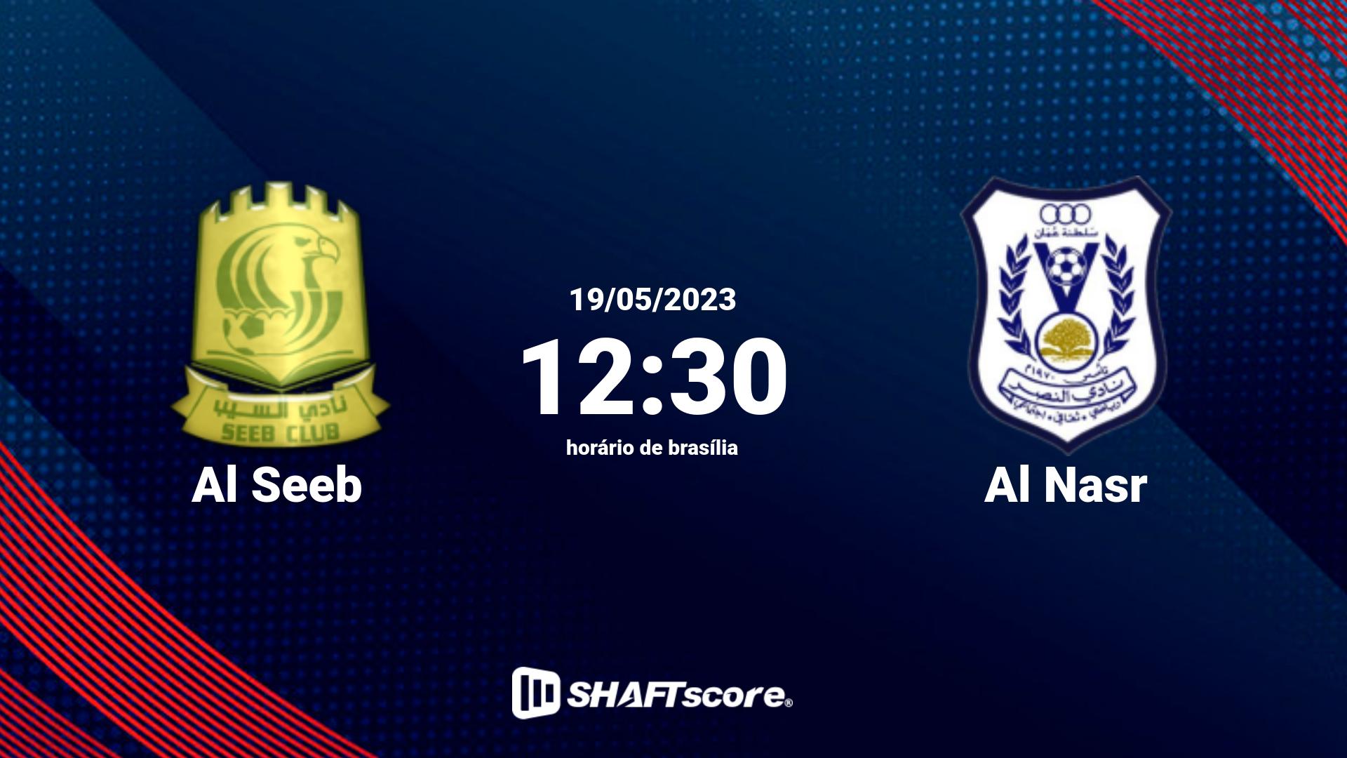 Estatísticas do jogo Al Seeb vs Al Nasr 19.05 12:30