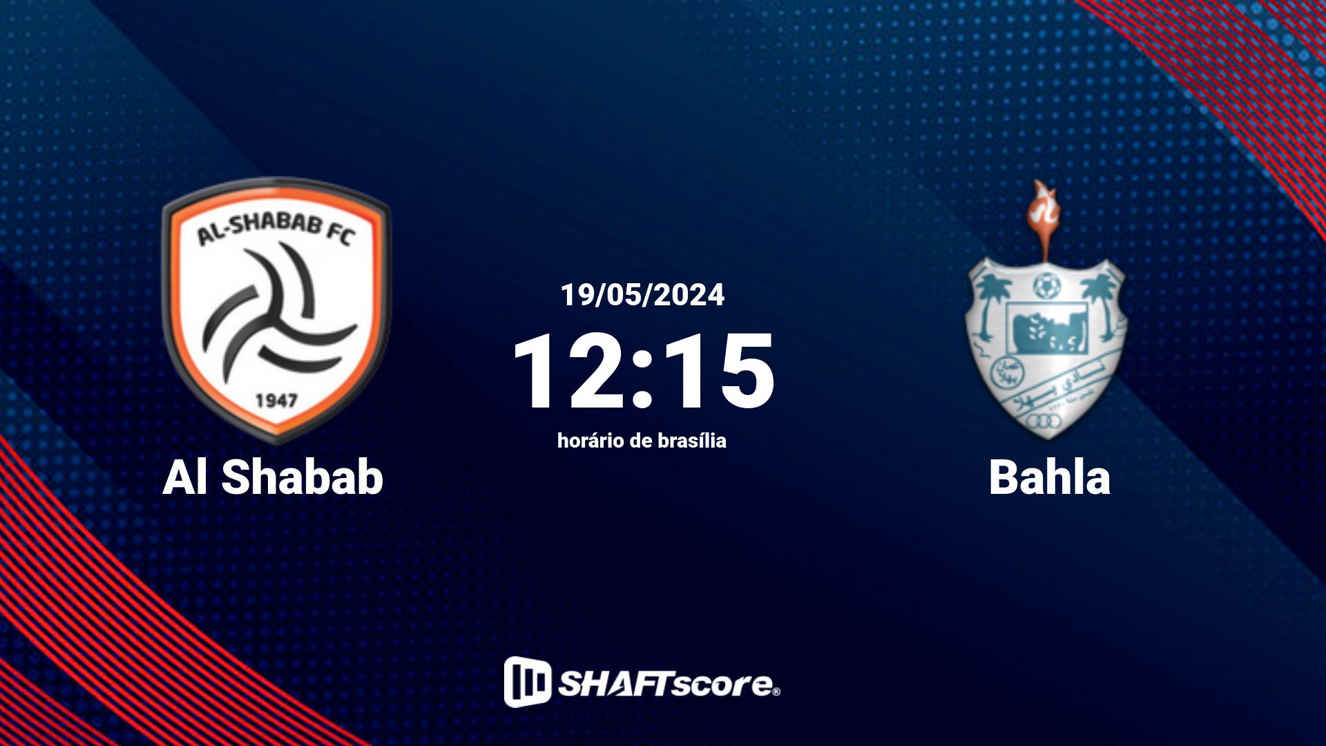 Estatísticas do jogo Al Shabab vs Bahla 19.05 12:15