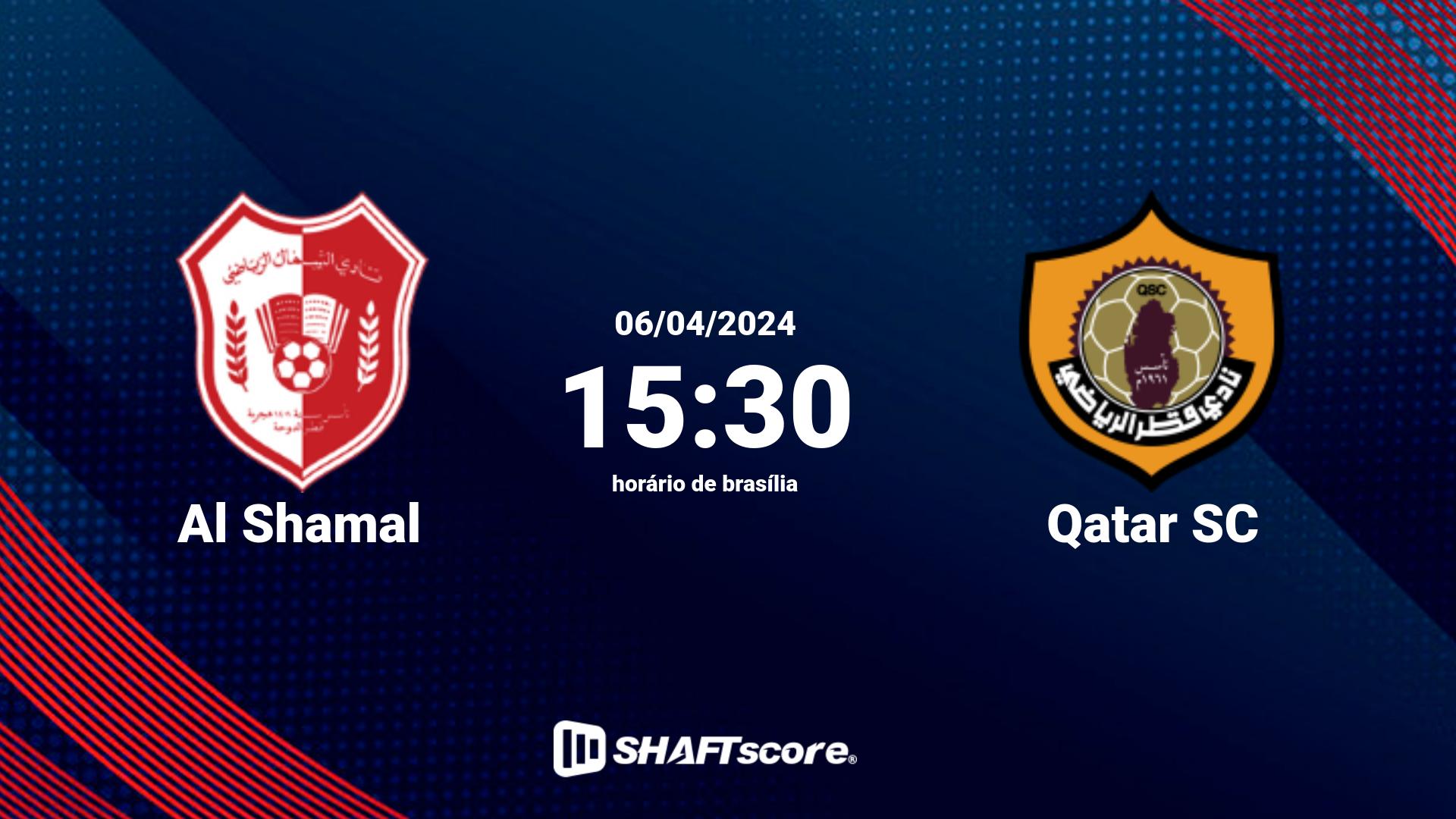 Estatísticas do jogo Al Shamal vs Qatar SC 06.04 15:30