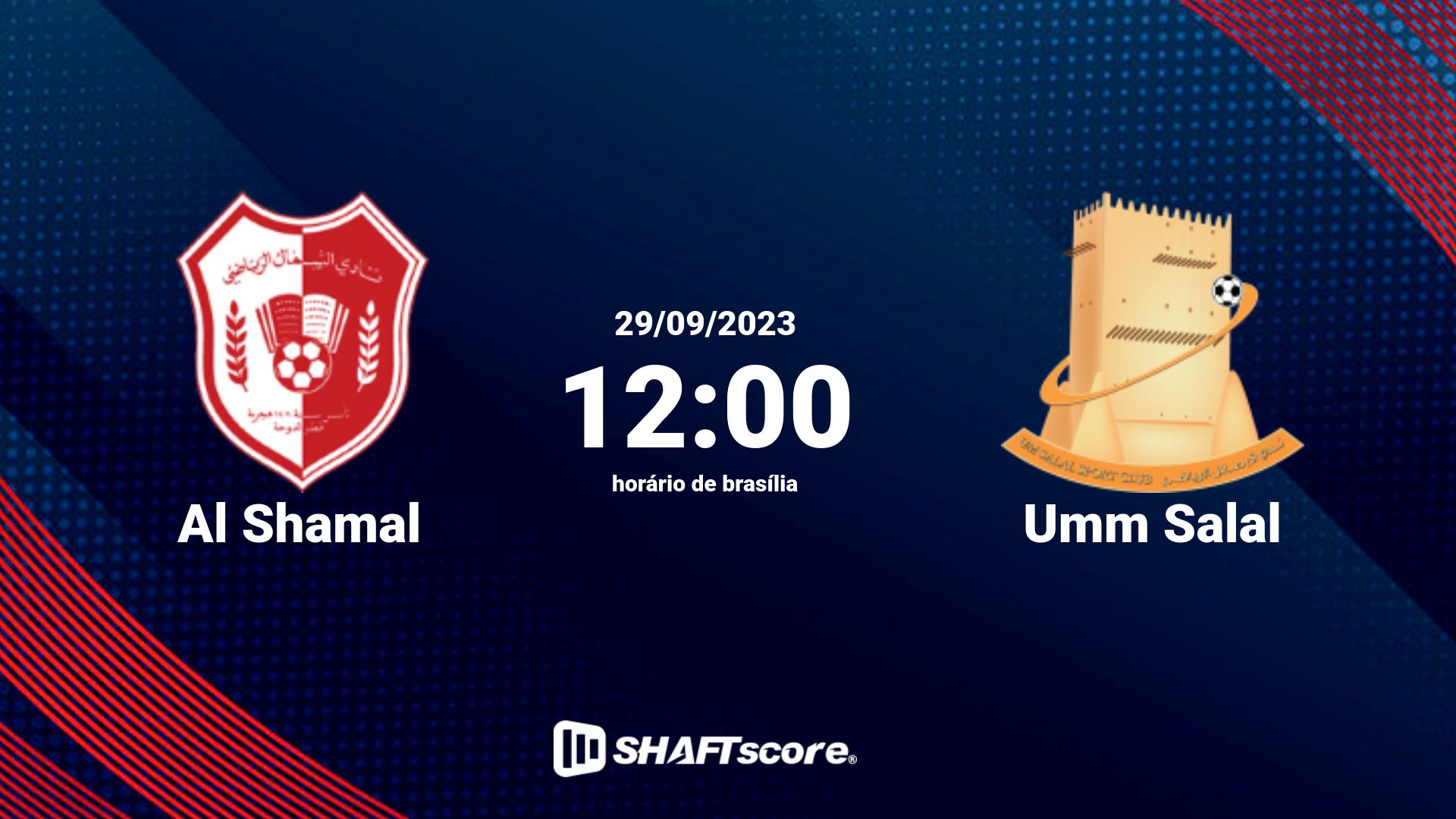 Estatísticas do jogo Al Shamal vs Umm Salal 29.09 12:00