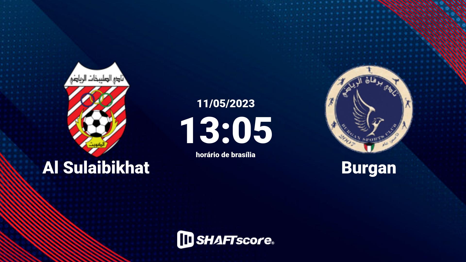 Estatísticas do jogo Al Sulaibikhat vs Burgan 11.05 13:05