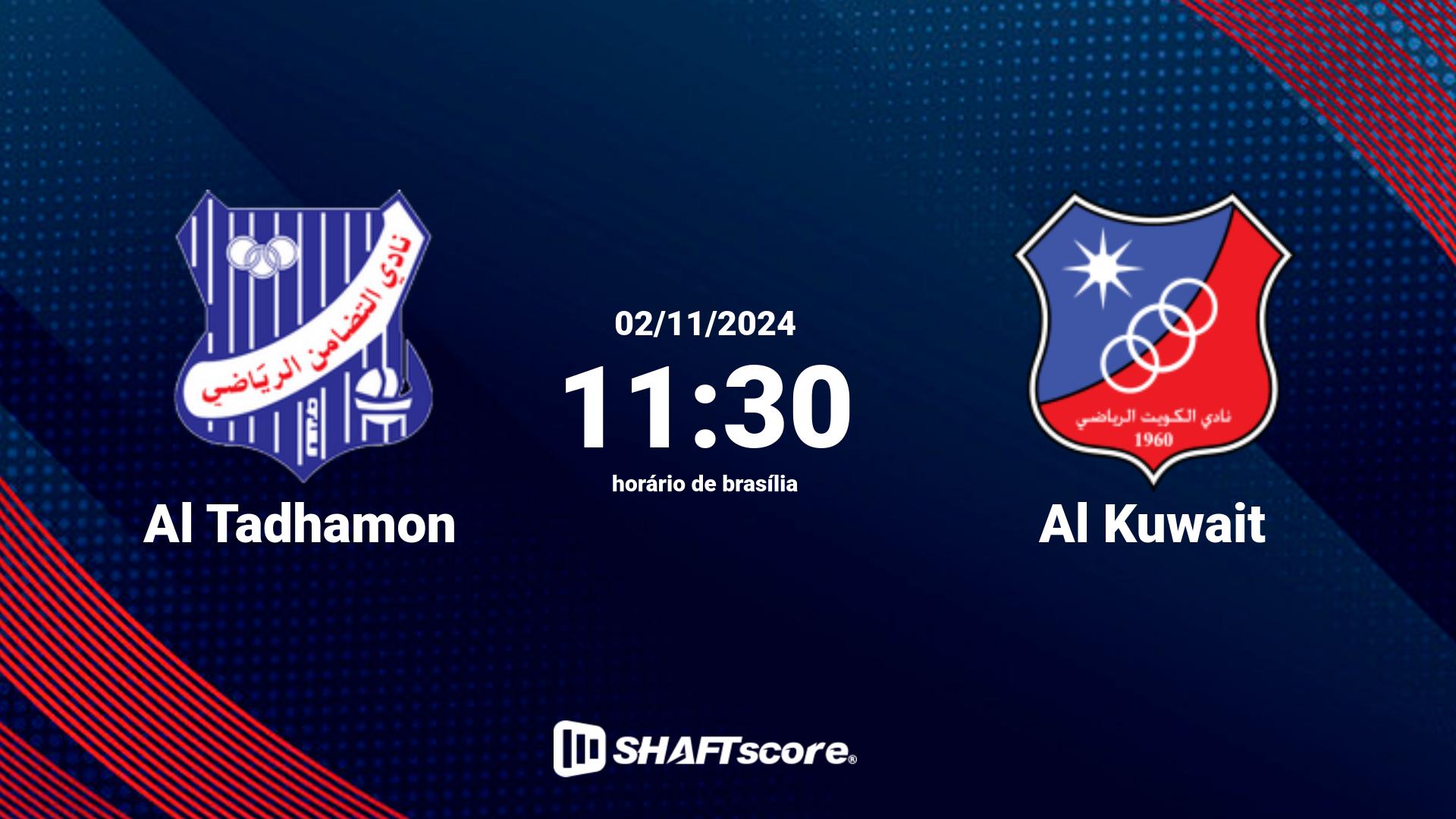 Estatísticas do jogo Al Tadhamon vs Al Kuwait 02.11 11:30