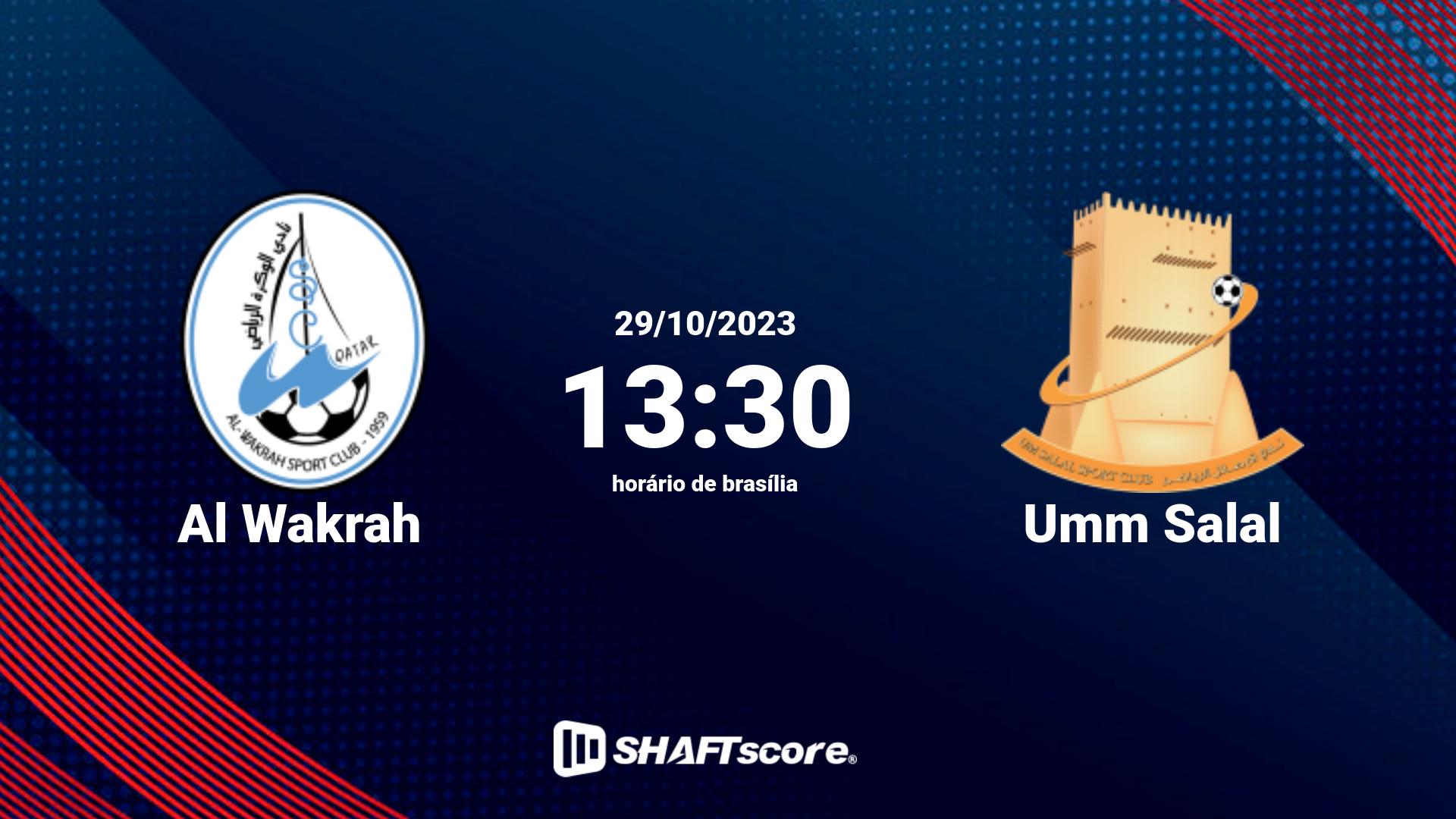 Estatísticas do jogo Al Wakrah vs Umm Salal 29.10 13:30