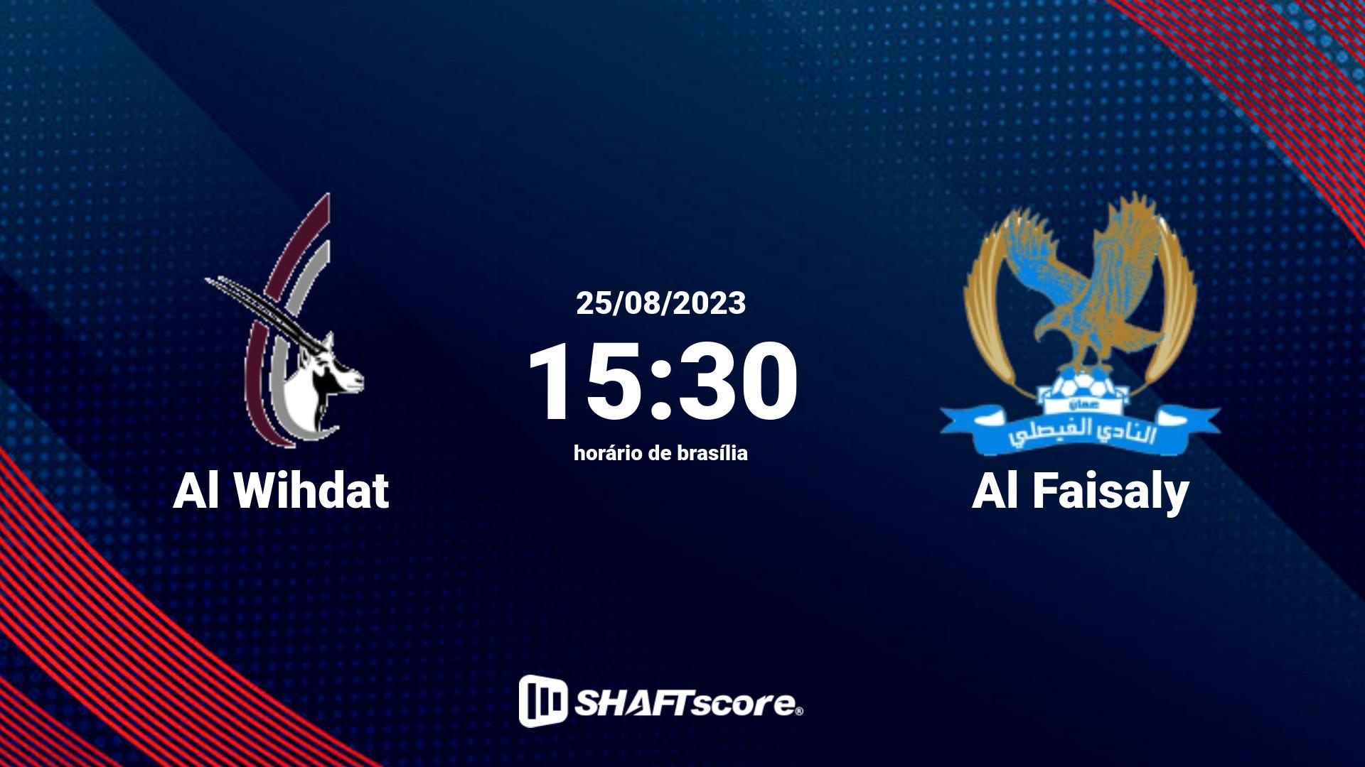 Estatísticas do jogo Al Wihdat vs Al Faisaly 25.08 15:30