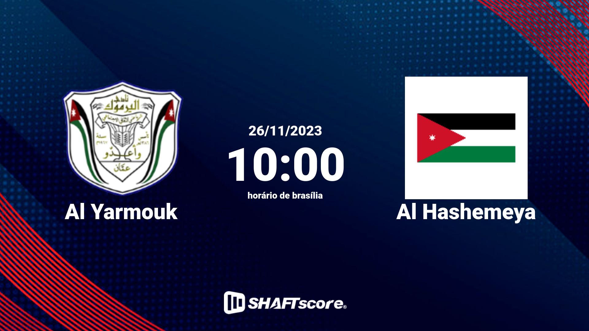 Estatísticas do jogo Al Yarmouk vs Al Hashemeya 26.11 10:00