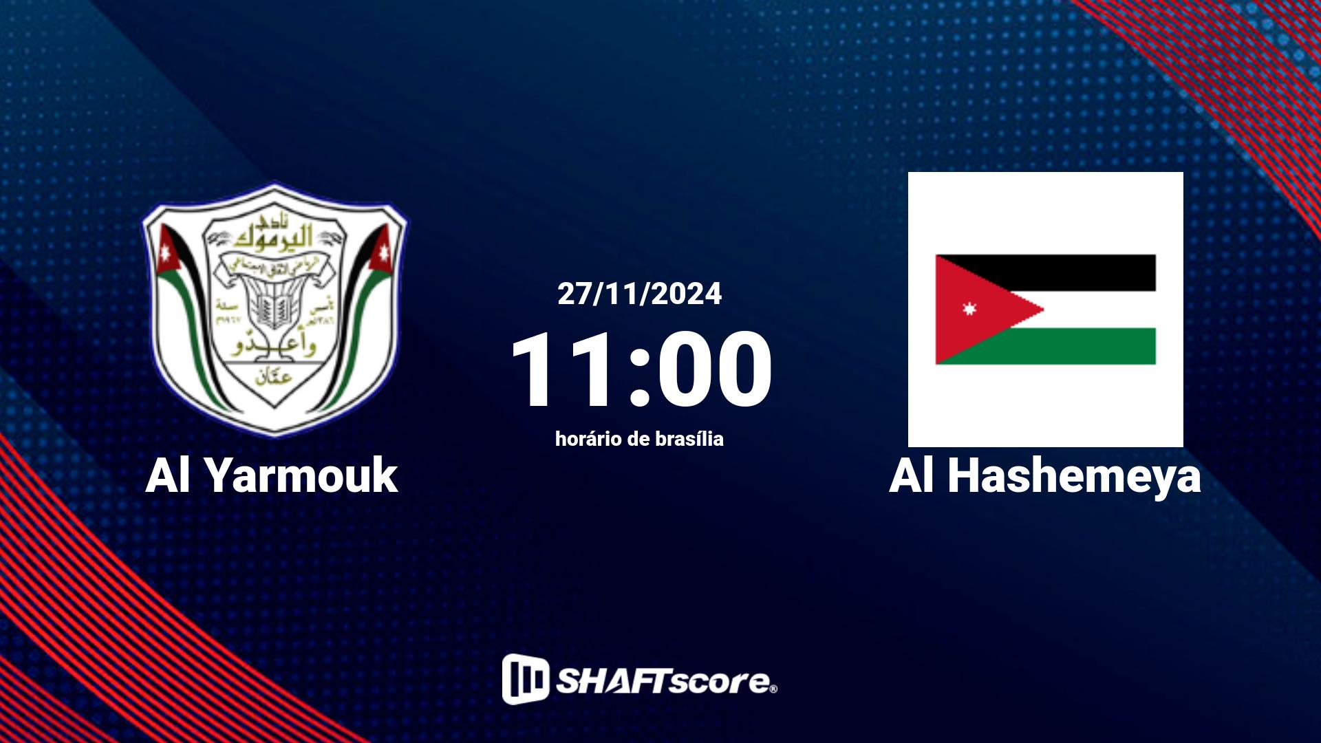 Estatísticas do jogo Al Yarmouk vs Al Hashemeya 27.11 11:00