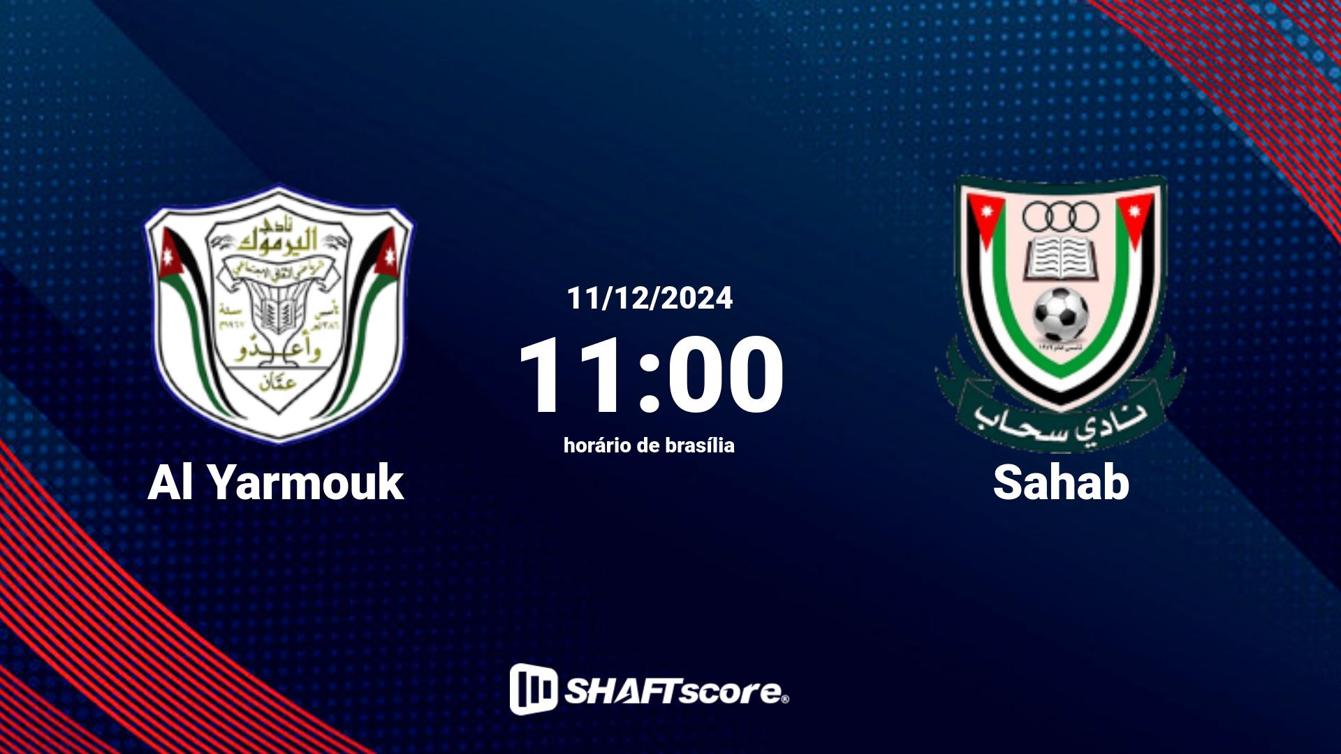 Estatísticas do jogo Al Yarmouk vs Sahab 11.12 11:00