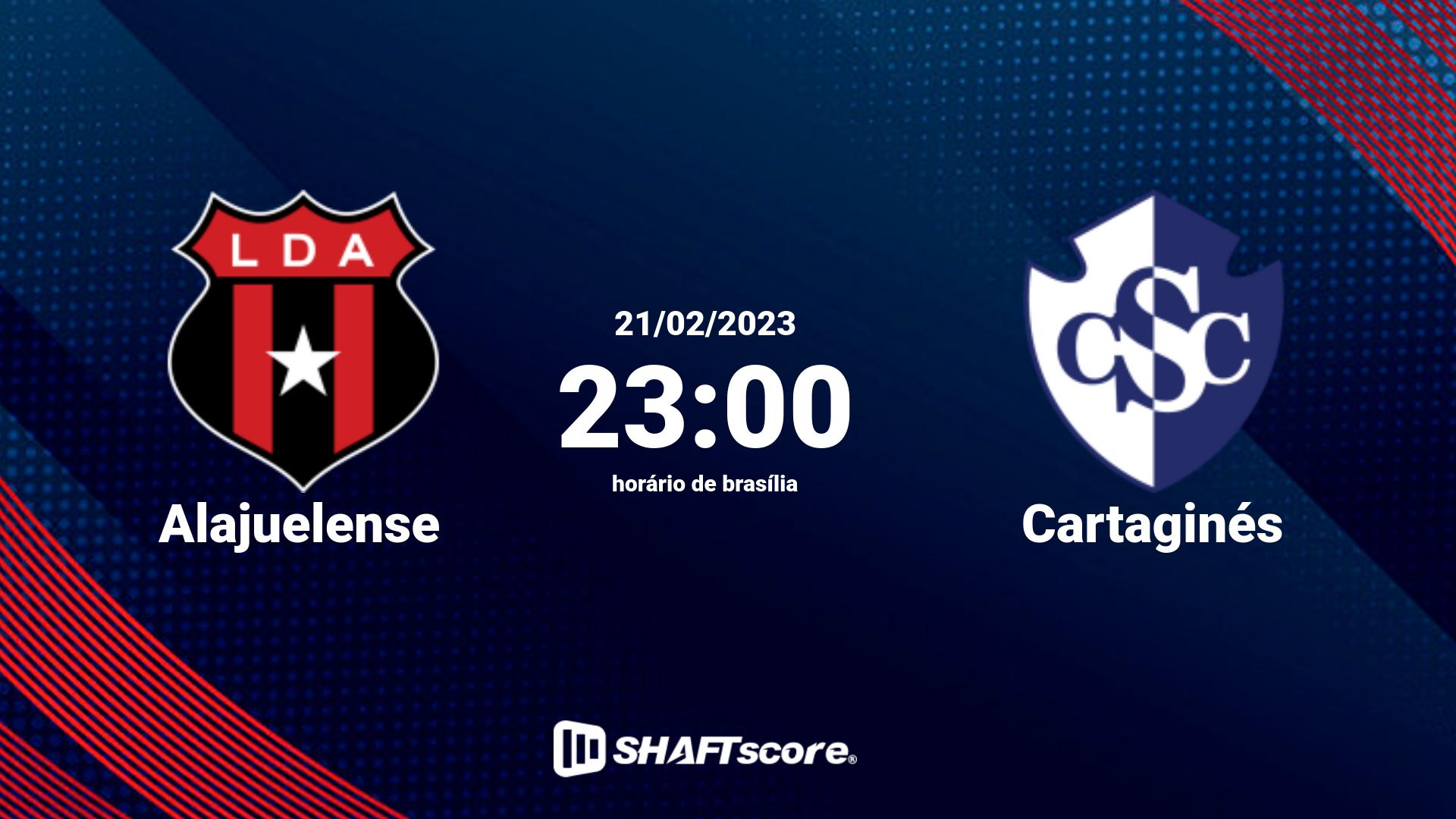 Estatísticas do jogo Alajuelense vs Cartaginés 21.02 23:00