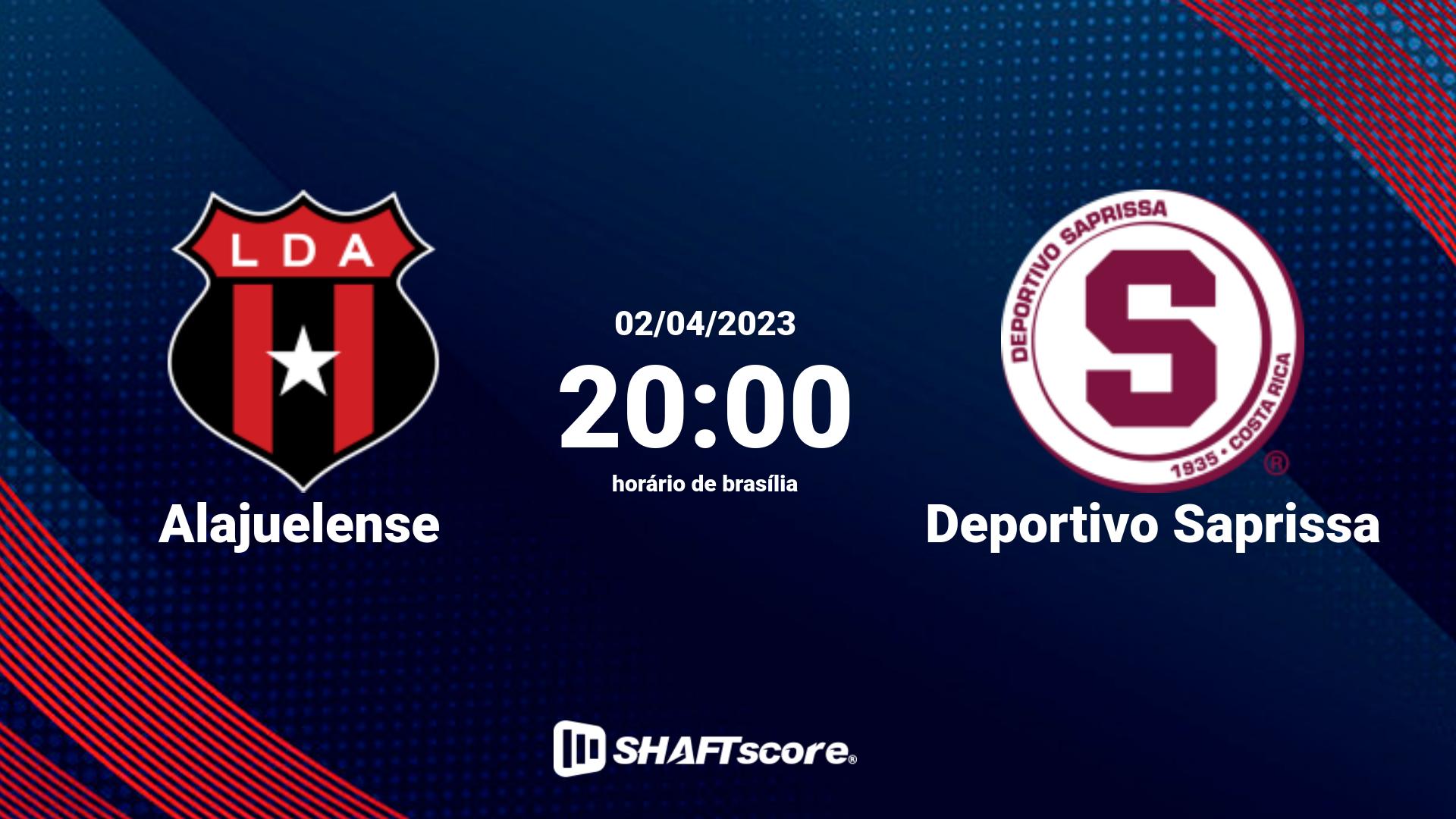 Estatísticas do jogo Alajuelense vs Deportivo Saprissa 02.04 20:00