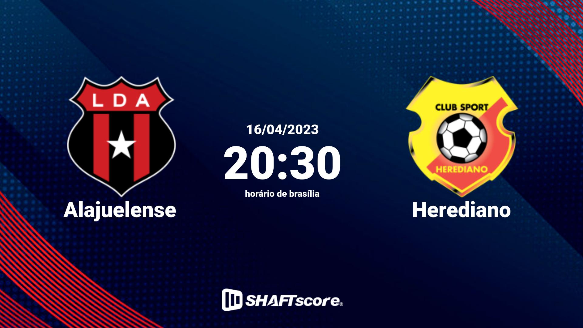 Estatísticas do jogo Alajuelense vs Herediano 16.04 20:30