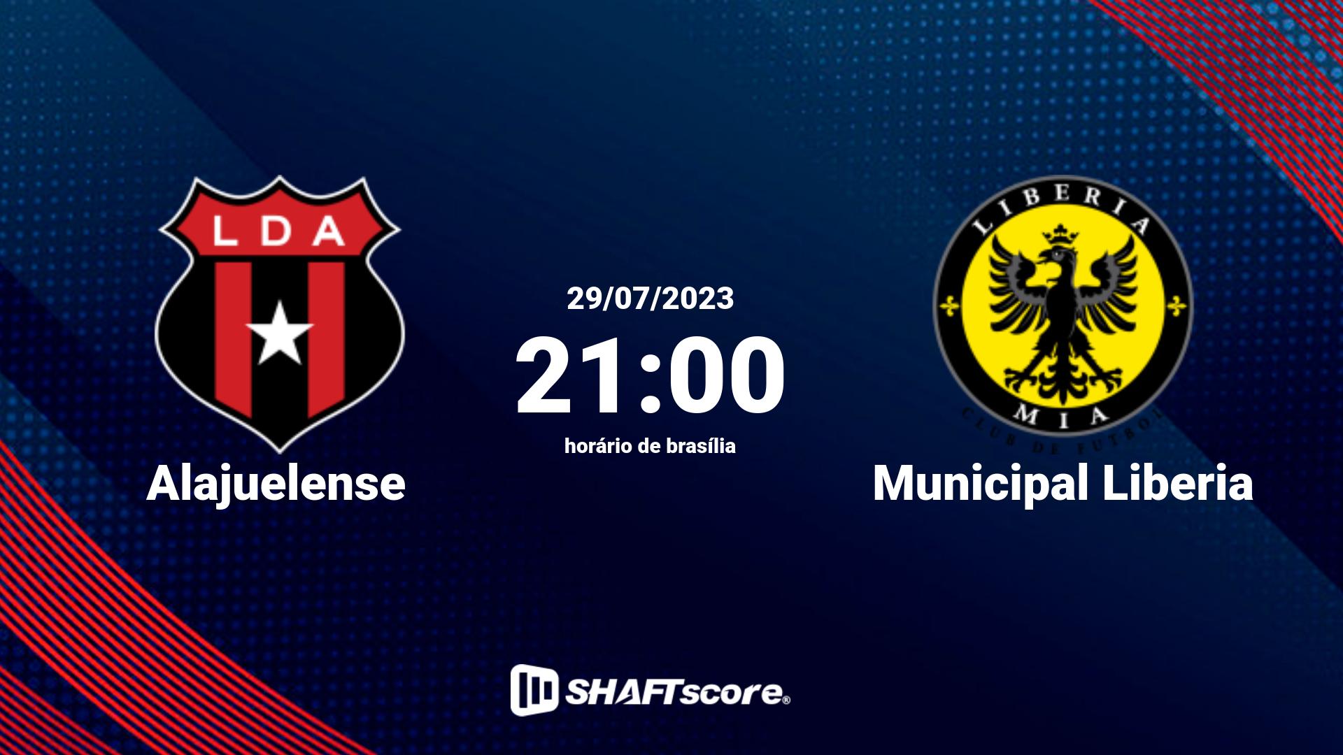 Estatísticas do jogo Alajuelense vs Municipal Liberia 29.07 21:00