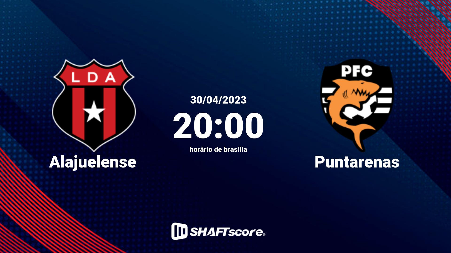 Estatísticas do jogo Alajuelense vs Puntarenas 30.04 20:00