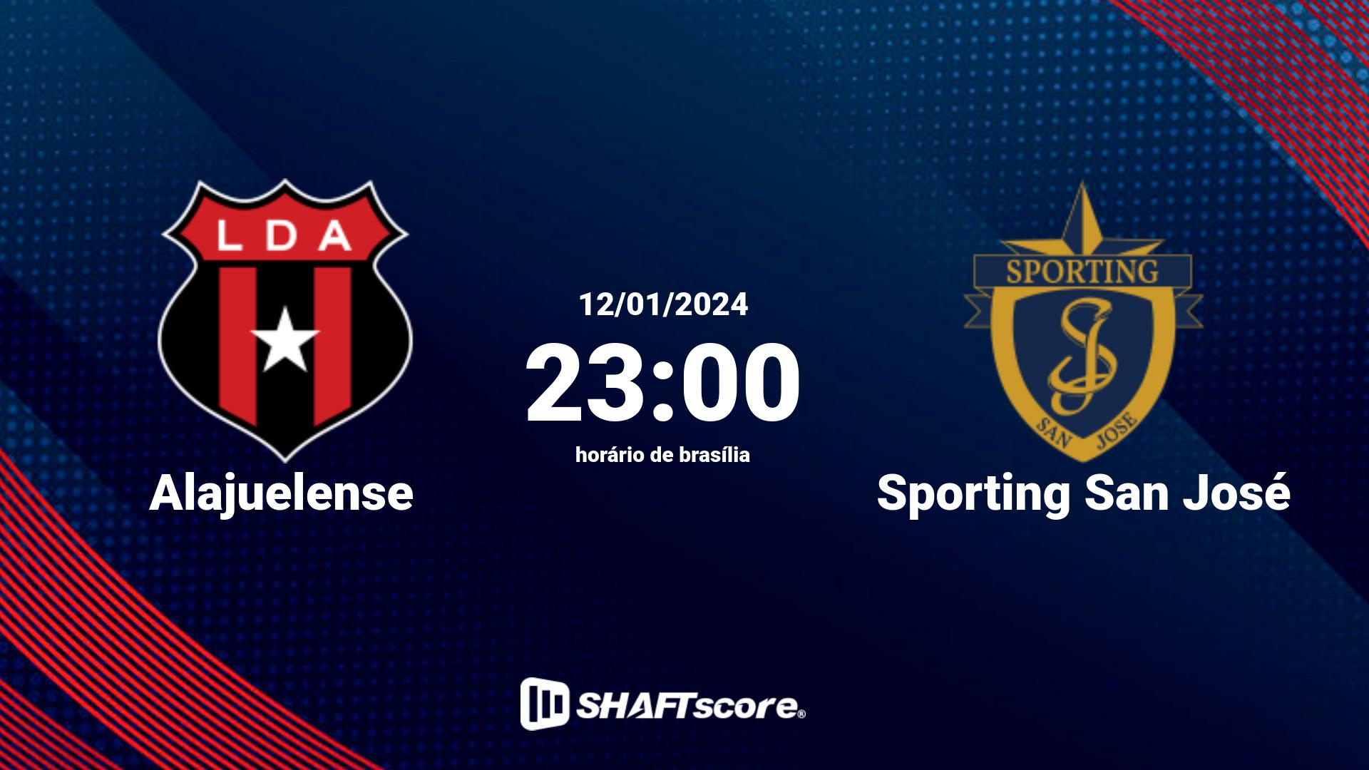 Estatísticas do jogo Alajuelense vs Sporting San José 12.01 23:00