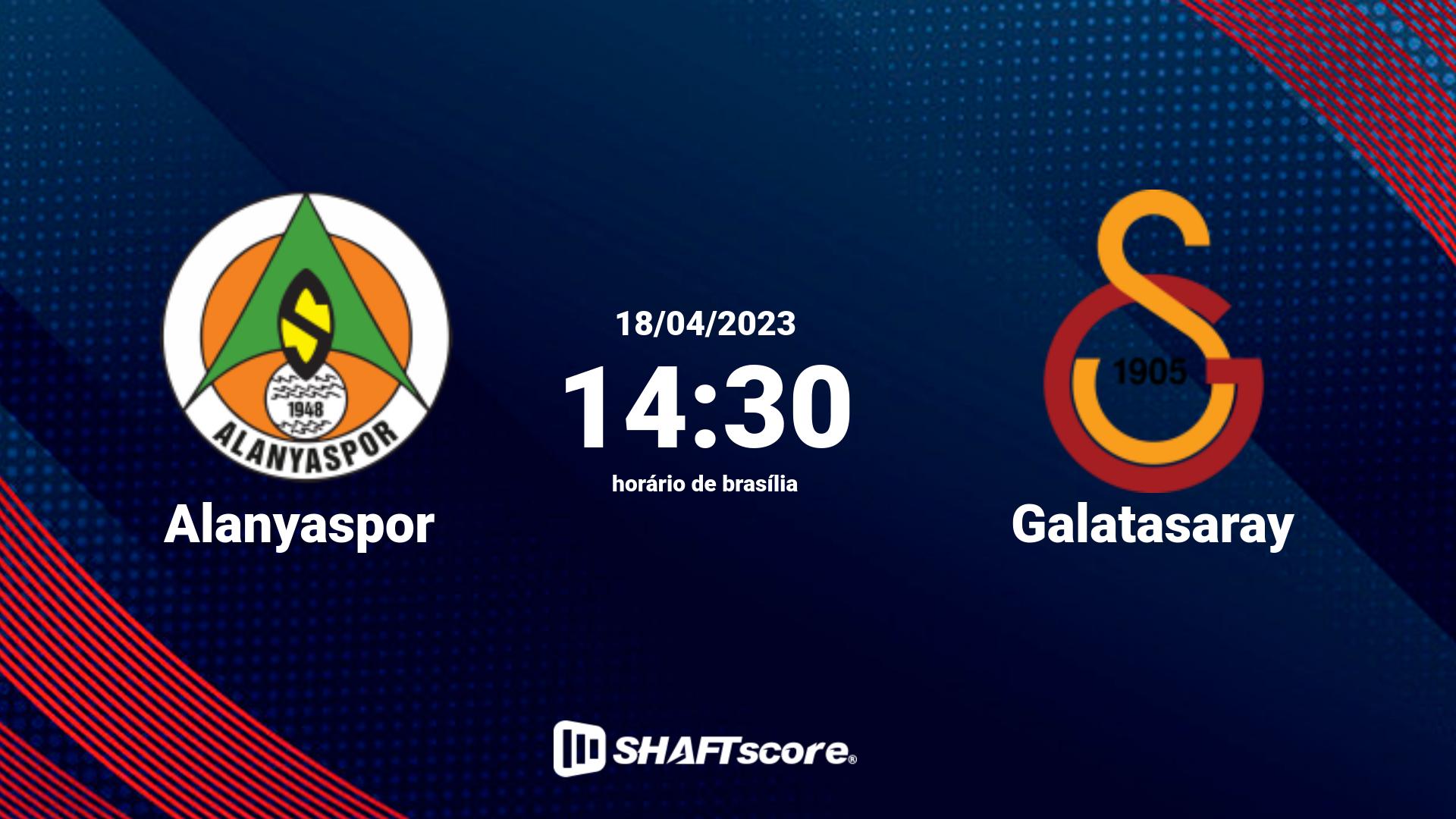 Estatísticas do jogo Alanyaspor vs Galatasaray 18.04 14:30