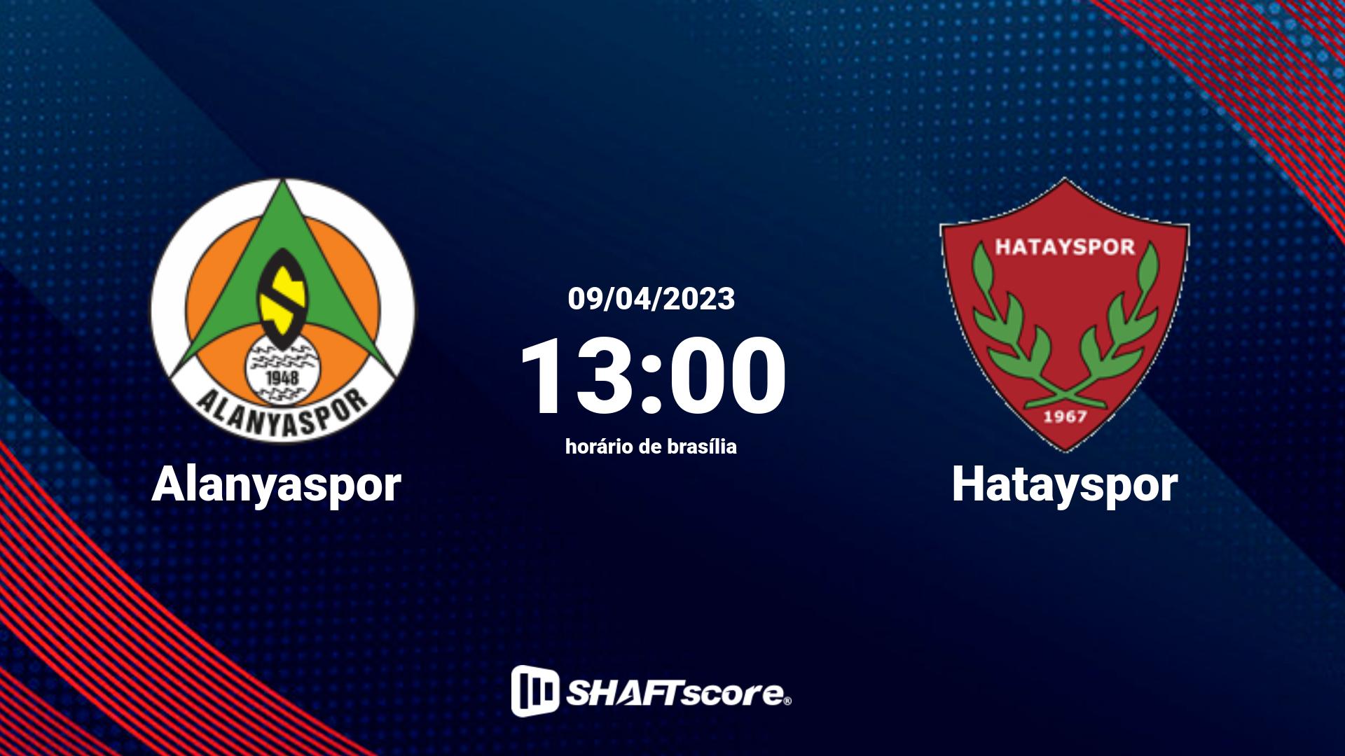 Estatísticas do jogo Alanyaspor vs Hatayspor 09.04 13:00