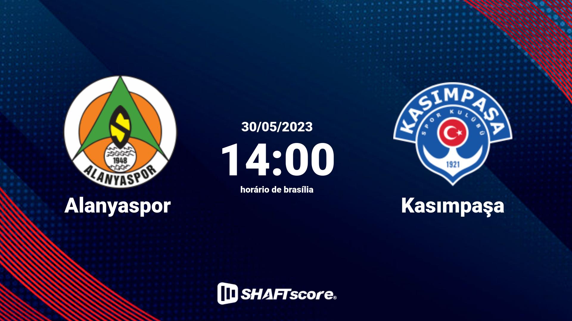 Estatísticas do jogo Alanyaspor vs Kasımpaşa 30.05 14:00