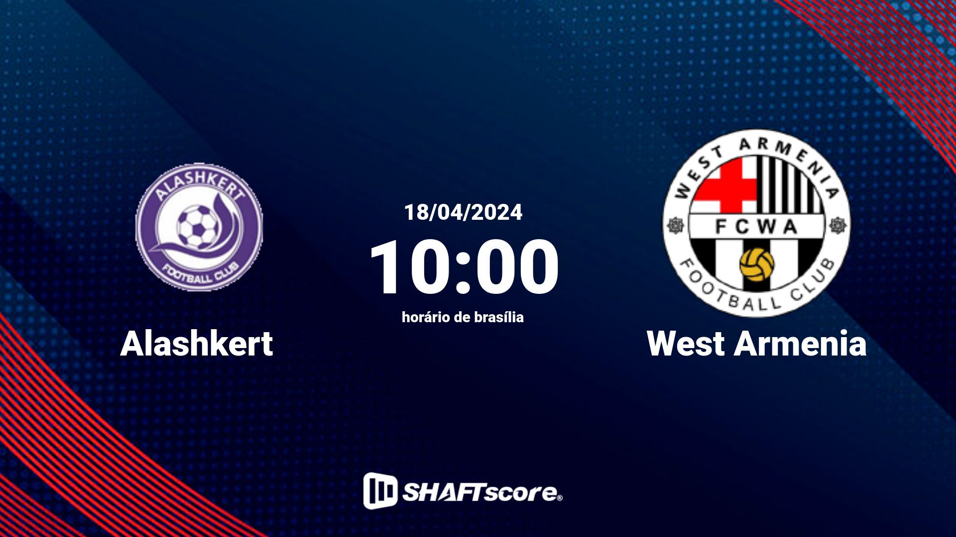 Estatísticas do jogo Alashkert vs West Armenia 18.04 10:00