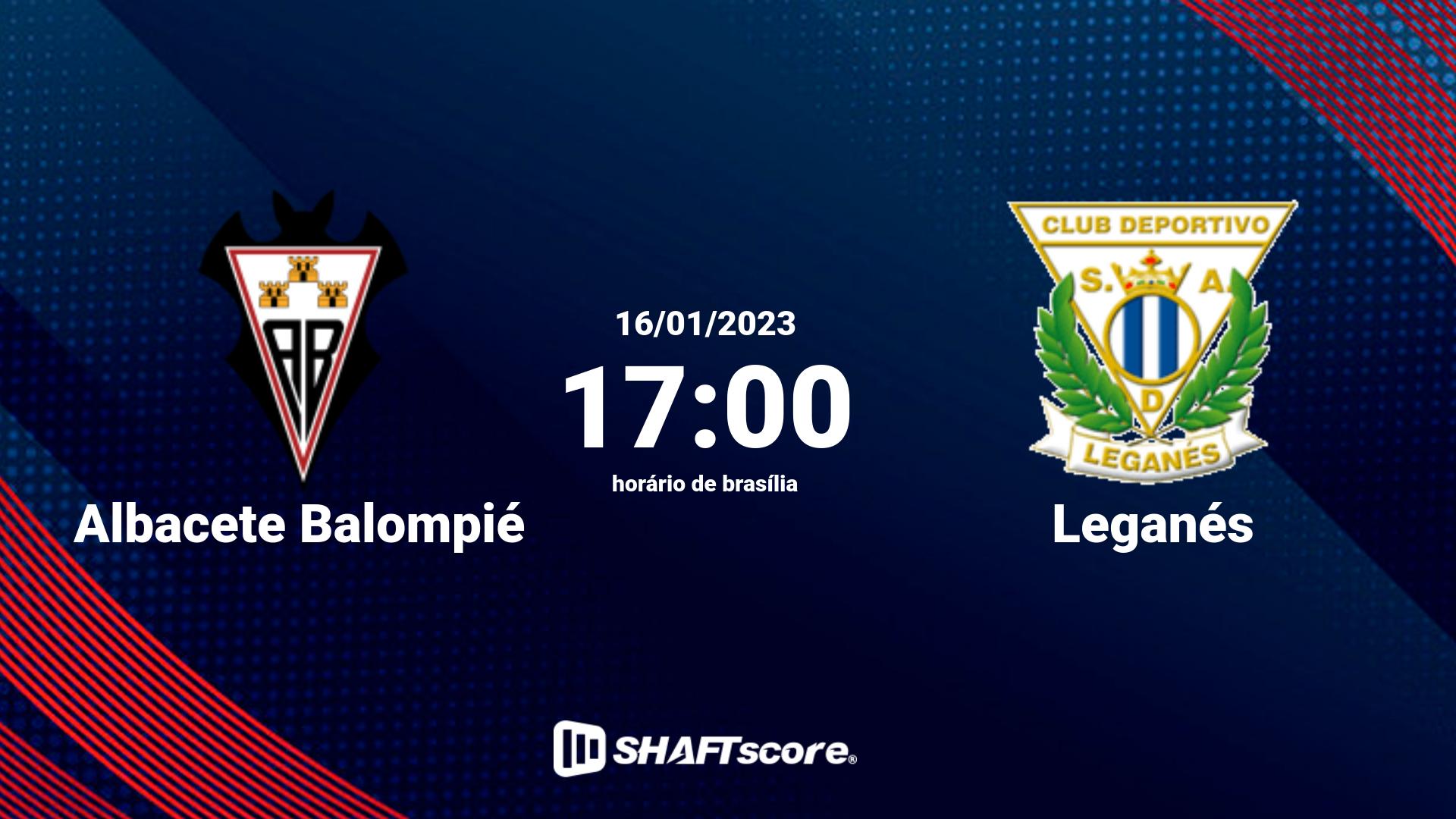 Estatísticas do jogo Albacete Balompié vs Leganés 16.01 17:00