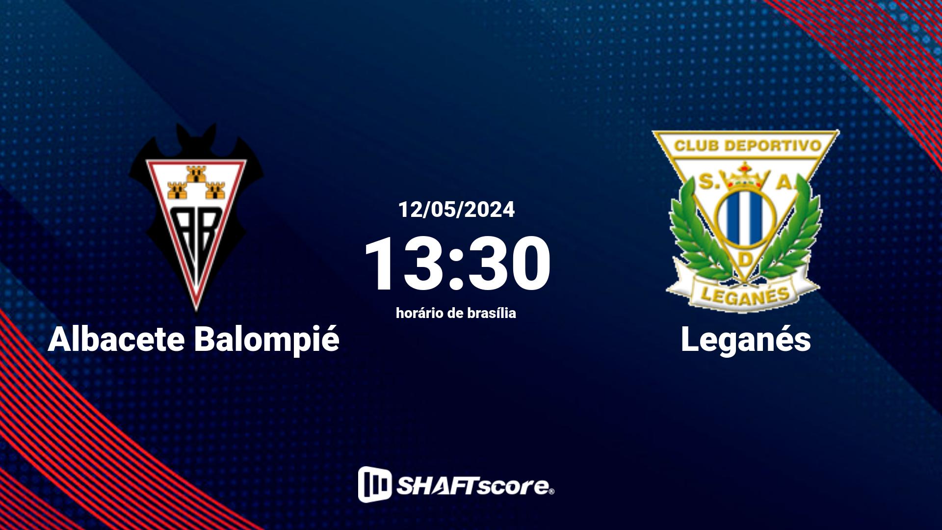 Estatísticas do jogo Albacete Balompié vs Leganés 12.05 13:30