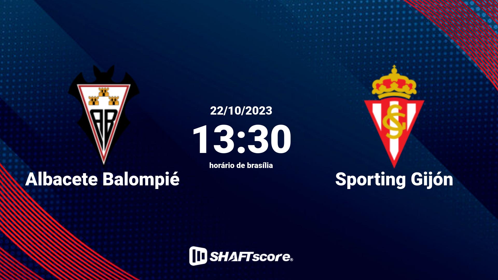 Estatísticas do jogo Albacete Balompié vs Sporting Gijón 22.10 13:30