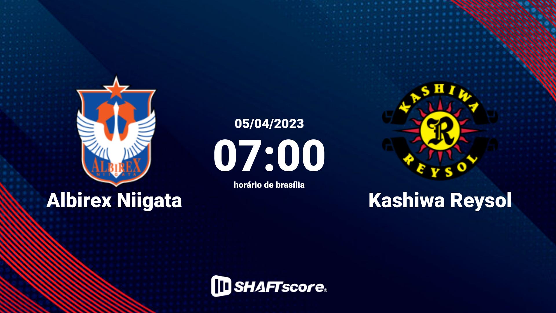 Estatísticas do jogo Albirex Niigata vs Kashiwa Reysol 05.04 07:00