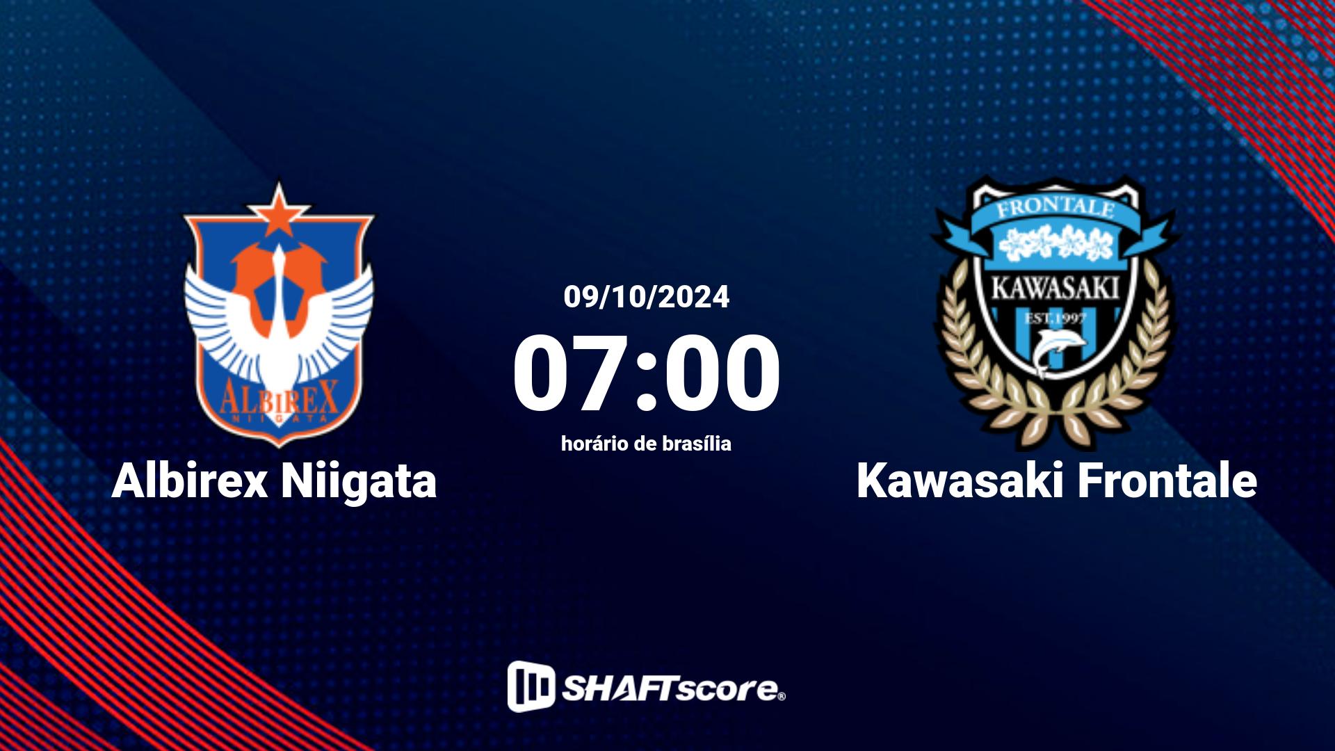 Estatísticas do jogo Albirex Niigata vs Kawasaki Frontale 09.10 07:00