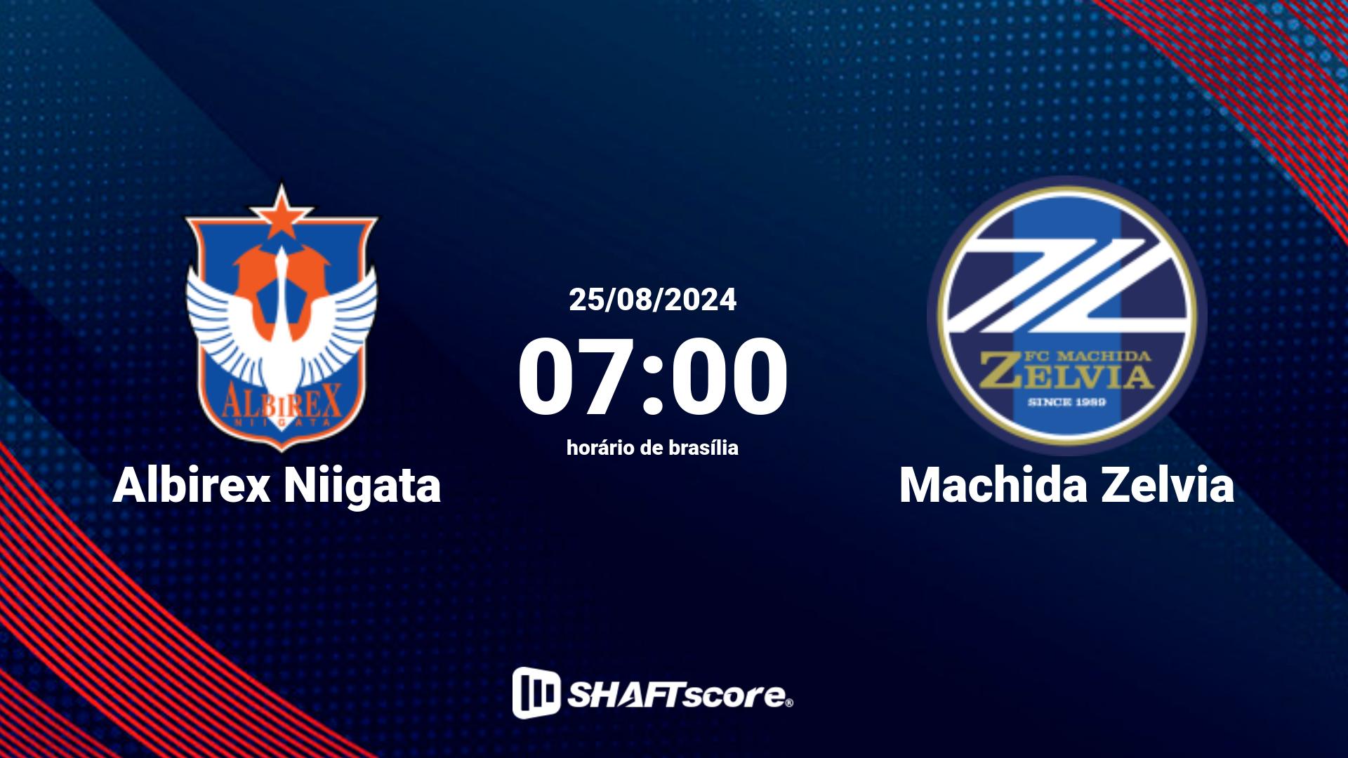 Estatísticas do jogo Albirex Niigata vs Machida Zelvia 25.08 07:00