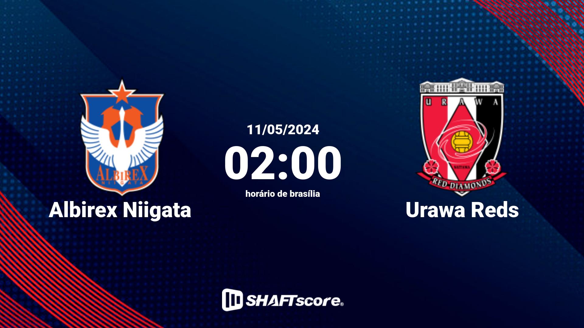 Estatísticas do jogo Albirex Niigata vs Urawa Reds 11.05 02:00