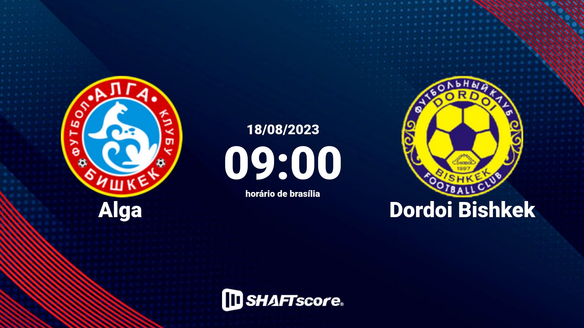 Estatísticas do jogo Alga vs Dordoi Bishkek 18.08 09:00