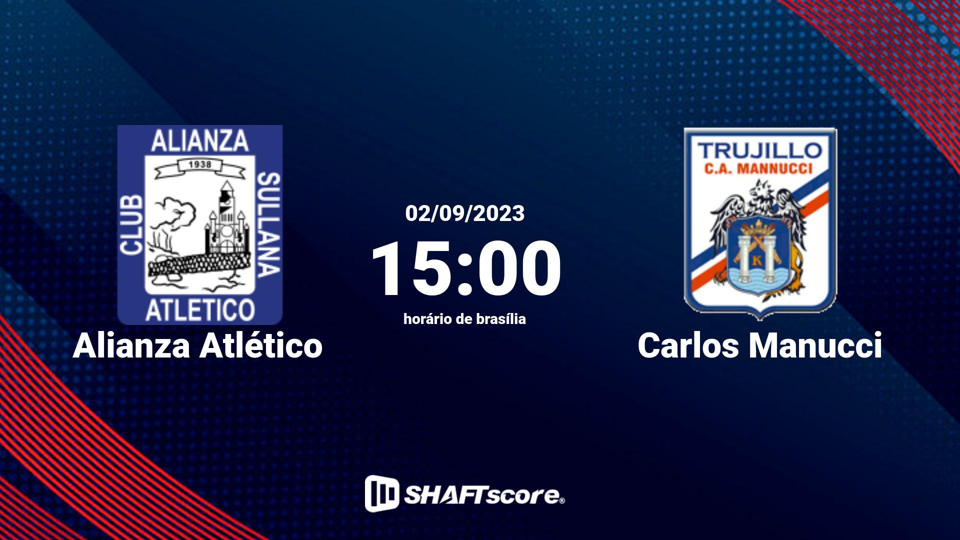 Estatísticas do jogo Alianza Atlético vs Carlos Manucci 02.09 15:00