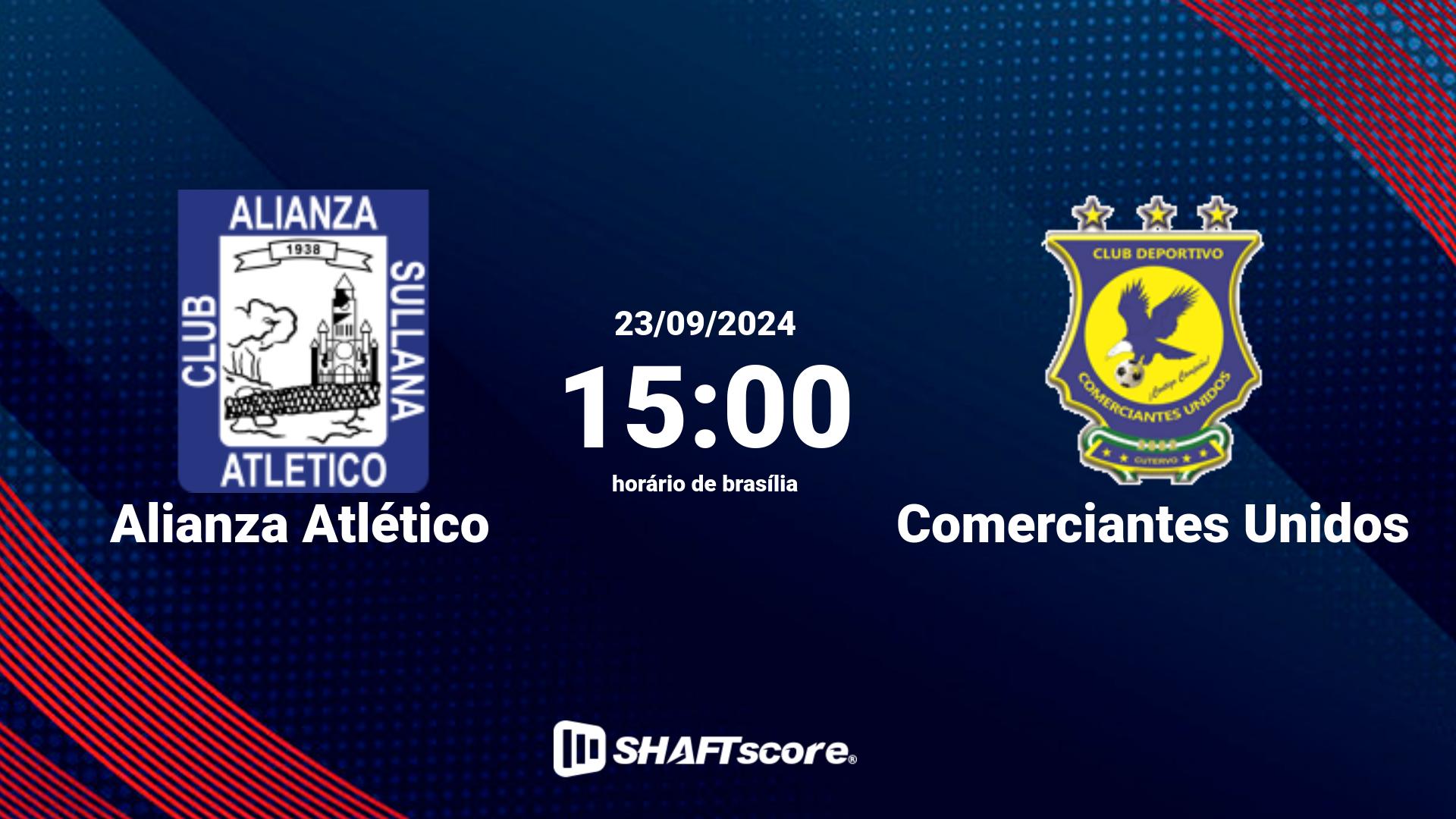 Estatísticas do jogo Alianza Atlético vs Comerciantes Unidos 23.09 15:00