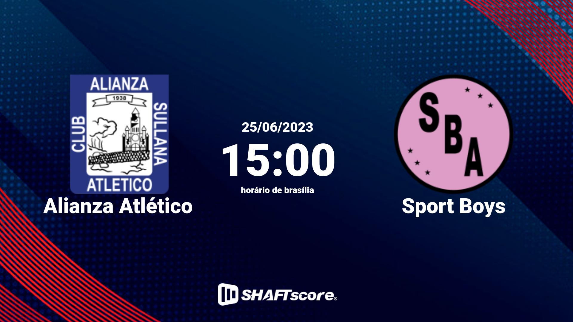 Estatísticas do jogo Alianza Atlético vs Sport Boys 25.06 15:00