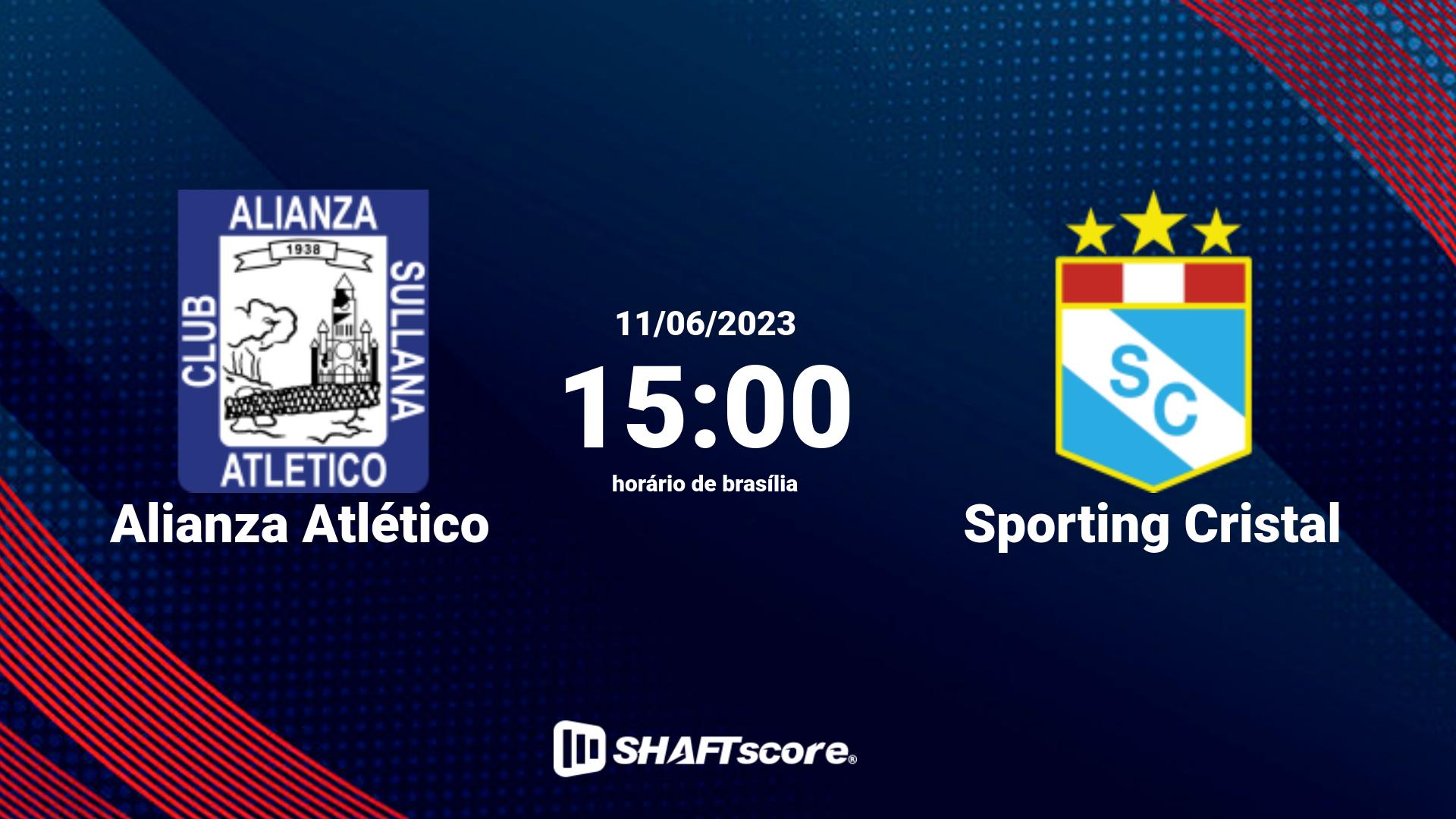 Estatísticas do jogo Alianza Atlético vs Sporting Cristal 11.06 15:00