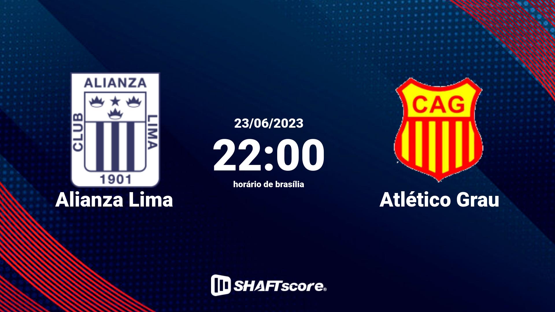 Estatísticas do jogo Alianza Lima vs Atlético Grau 23.06 22:00