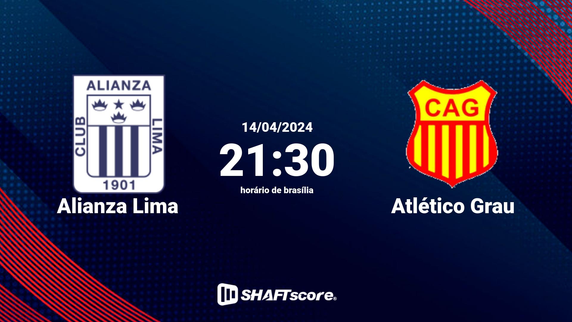 Estatísticas do jogo Alianza Lima vs Atlético Grau 14.04 21:30