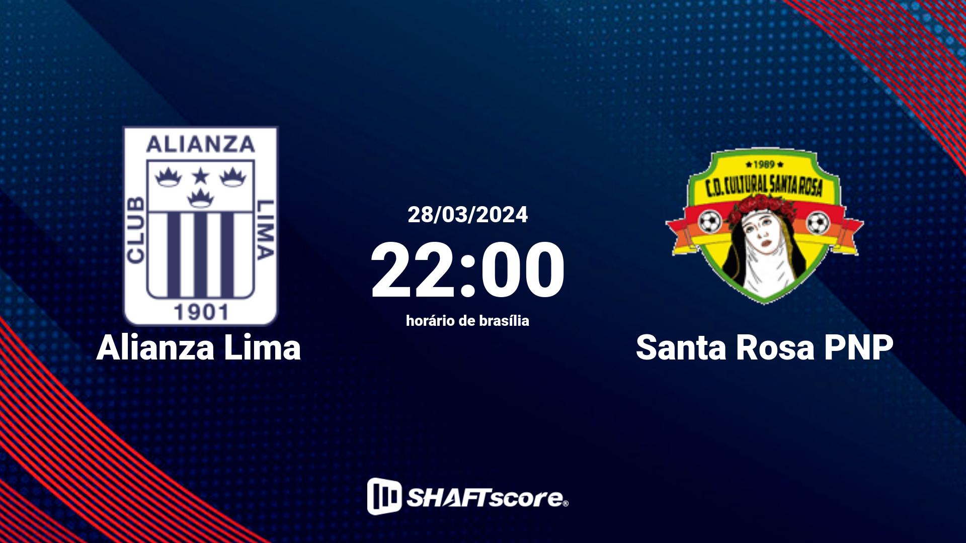 Estatísticas do jogo Alianza Lima vs Santa Rosa PNP 28.03 22:00