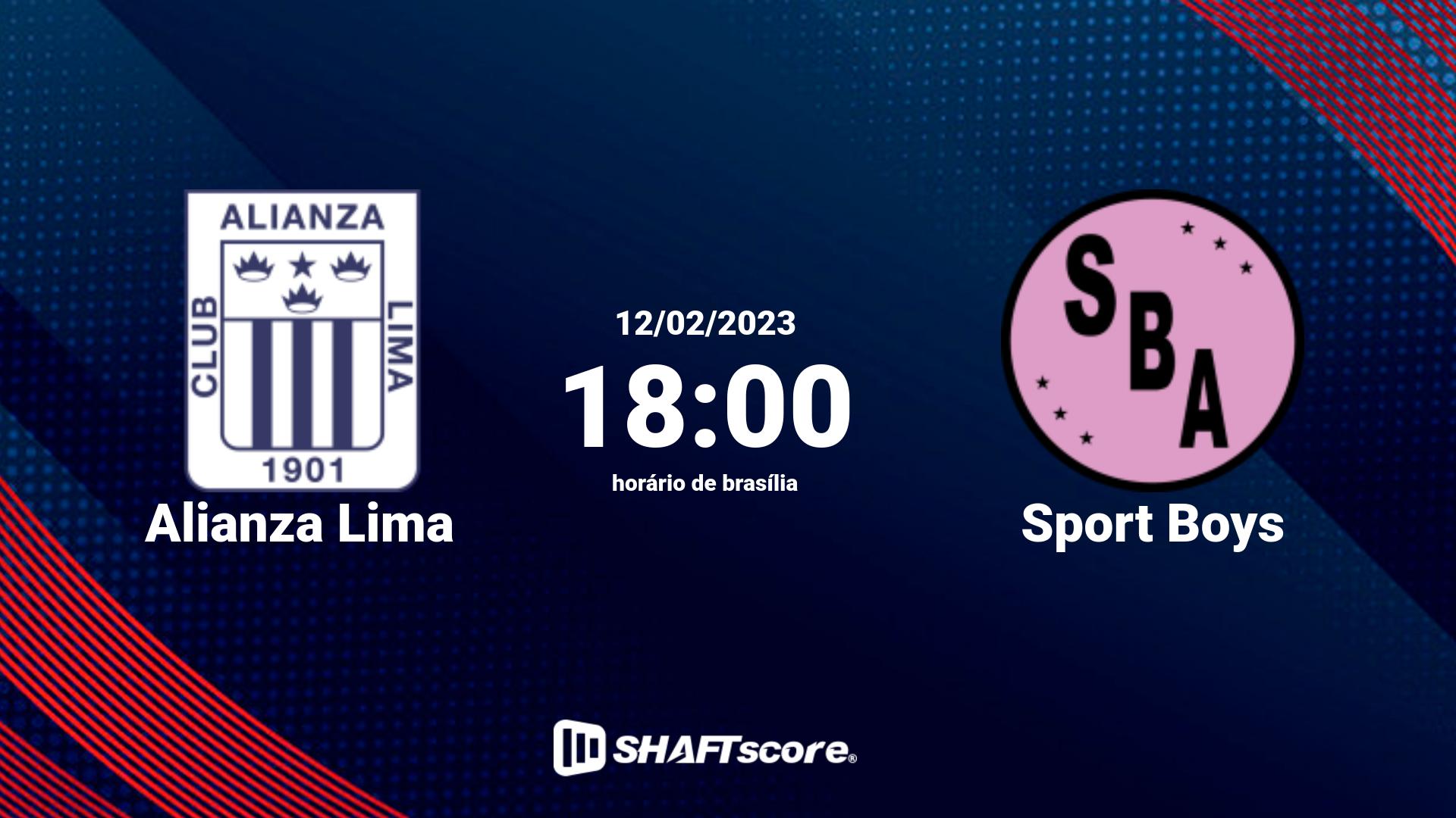 Estatísticas do jogo Alianza Lima vs Sport Boys 12.02 18:00