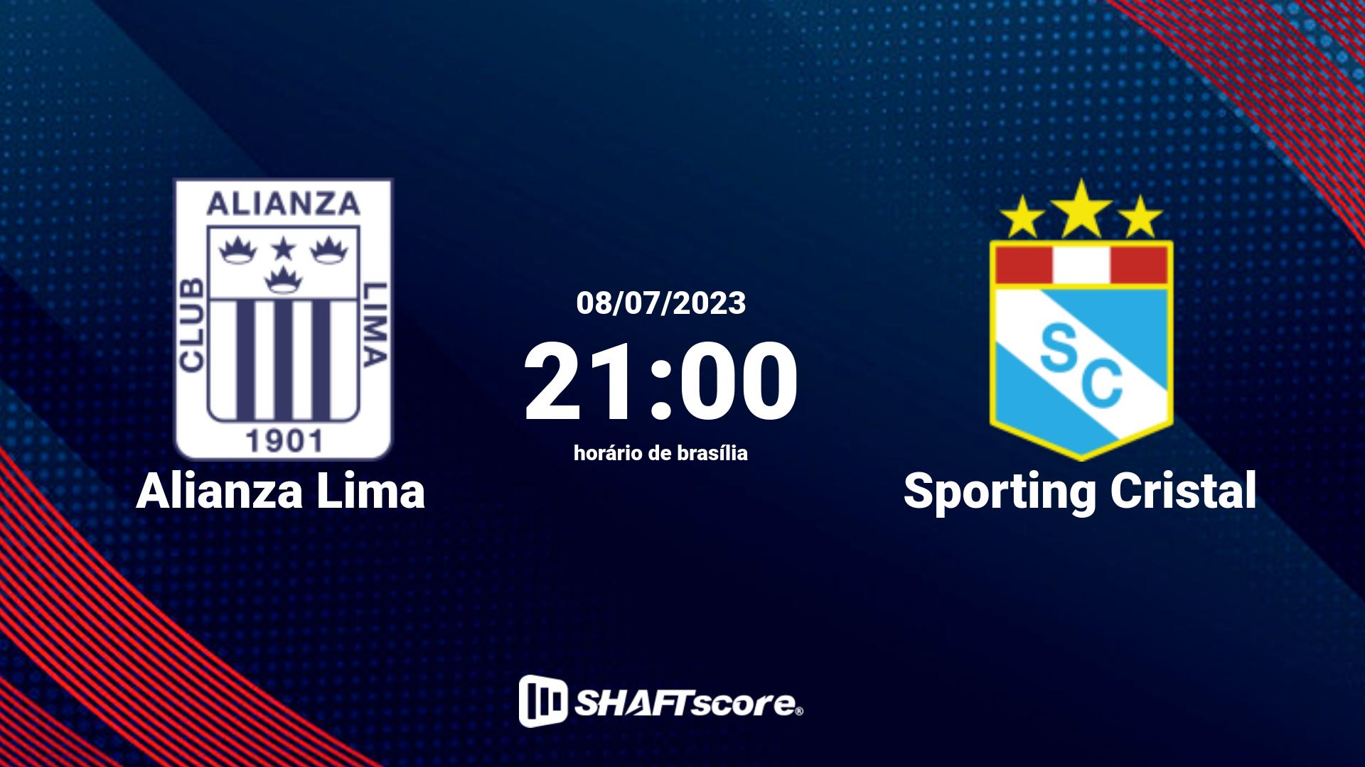 Estatísticas do jogo Alianza Lima vs Sporting Cristal 08.07 21:00