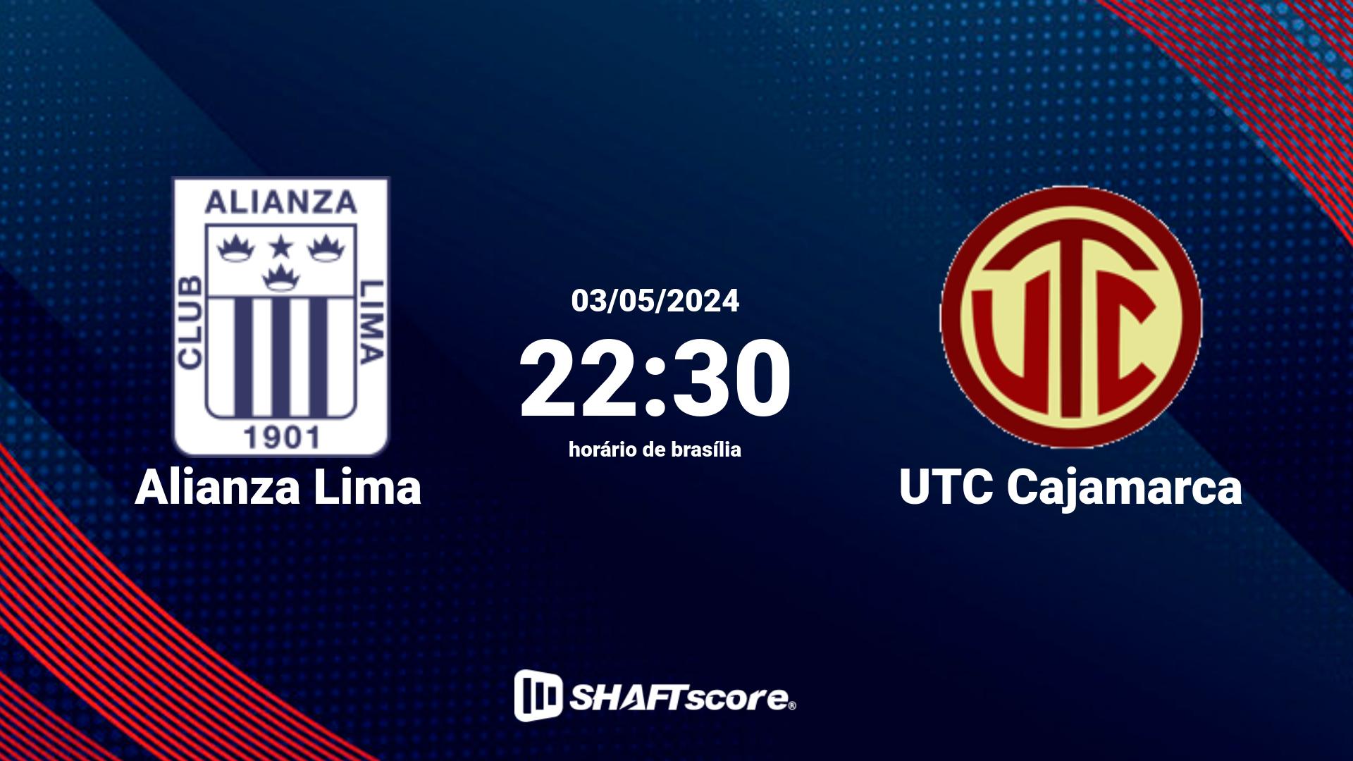 Estatísticas do jogo Alianza Lima vs UTC Cajamarca 03.05 22:30