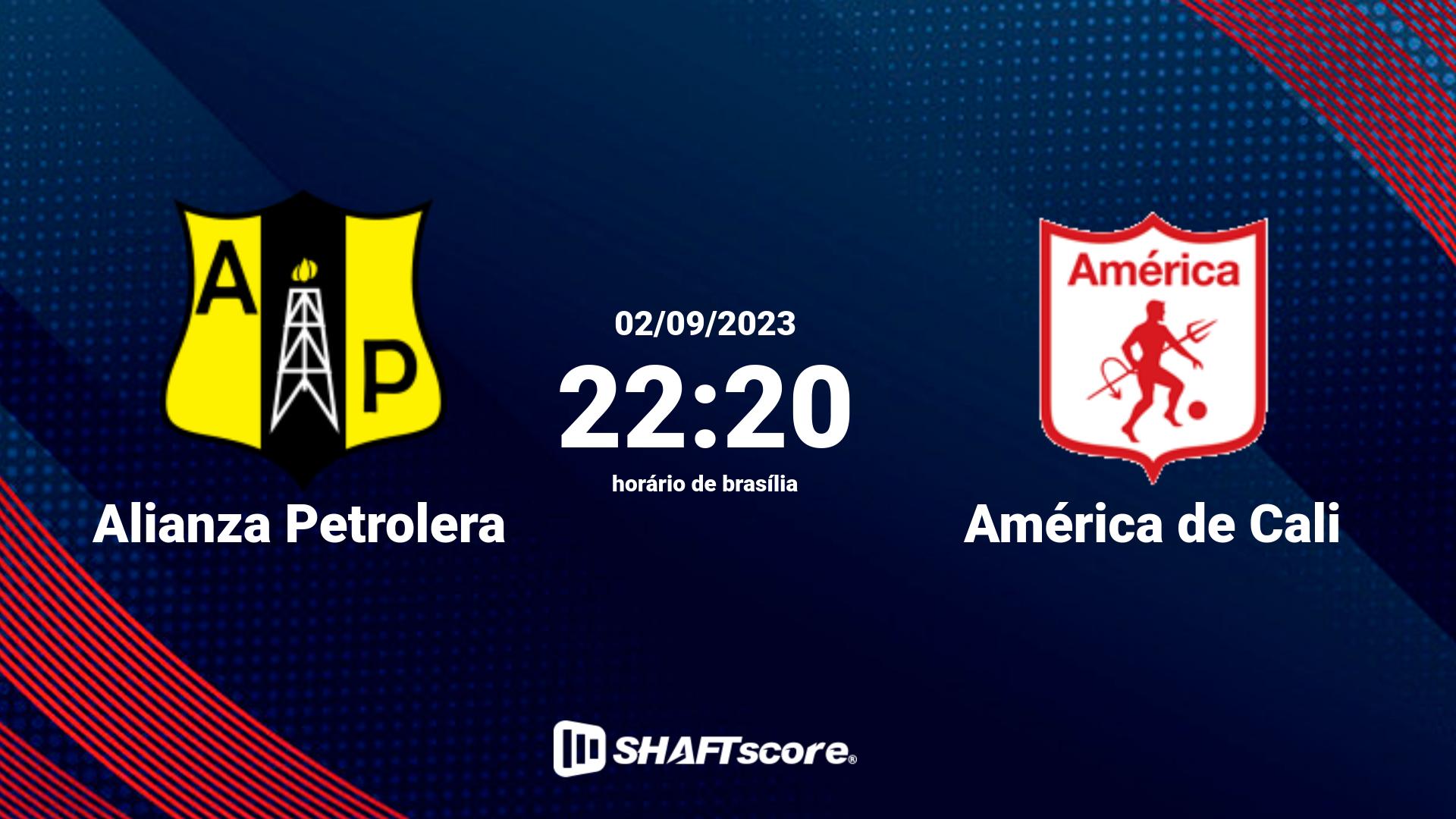 Estatísticas do jogo Alianza Petrolera vs América de Cali 02.09 22:20