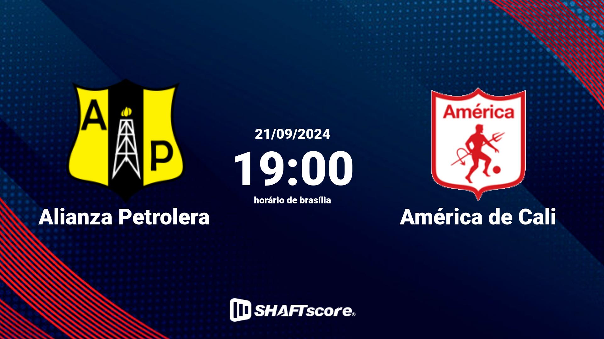 Estatísticas do jogo Alianza Petrolera vs América de Cali 22.09 20:20