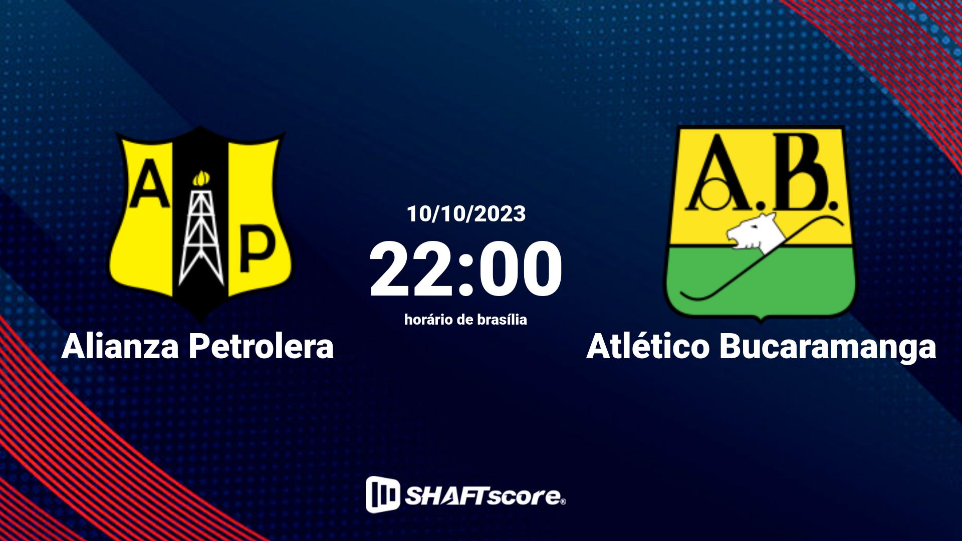 Estatísticas do jogo Alianza Petrolera vs Atlético Bucaramanga 10.10 22:00