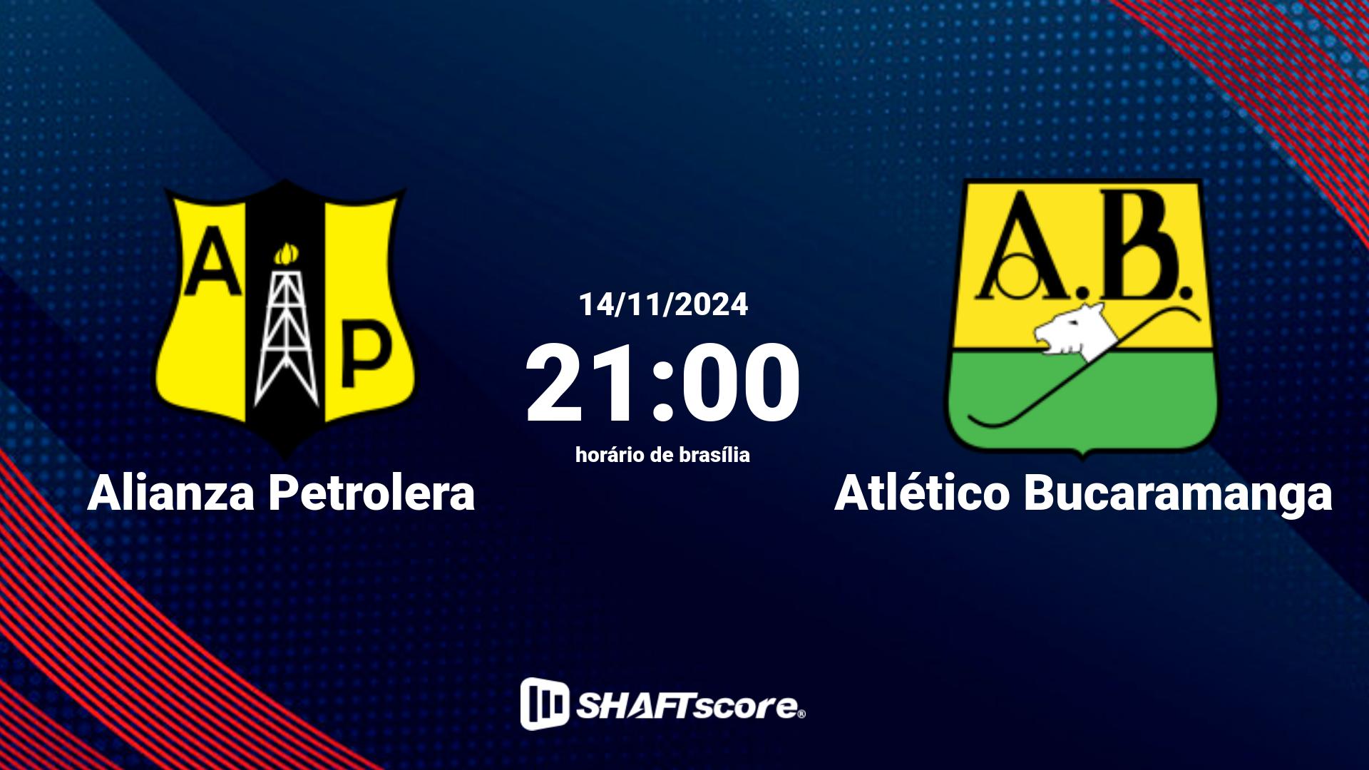 Estatísticas do jogo Alianza Petrolera vs Atlético Bucaramanga 14.11 21:00