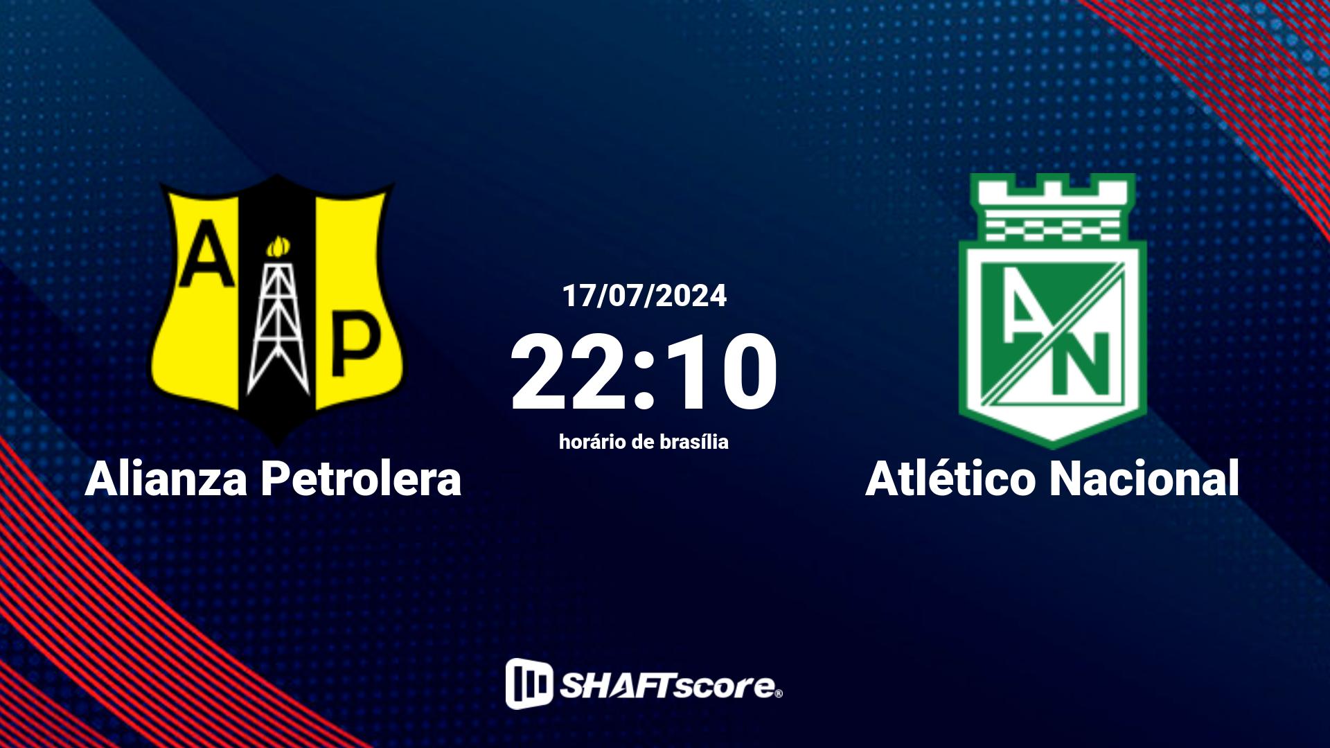 Estatísticas do jogo Alianza Petrolera vs Atlético Nacional 17.07 22:10