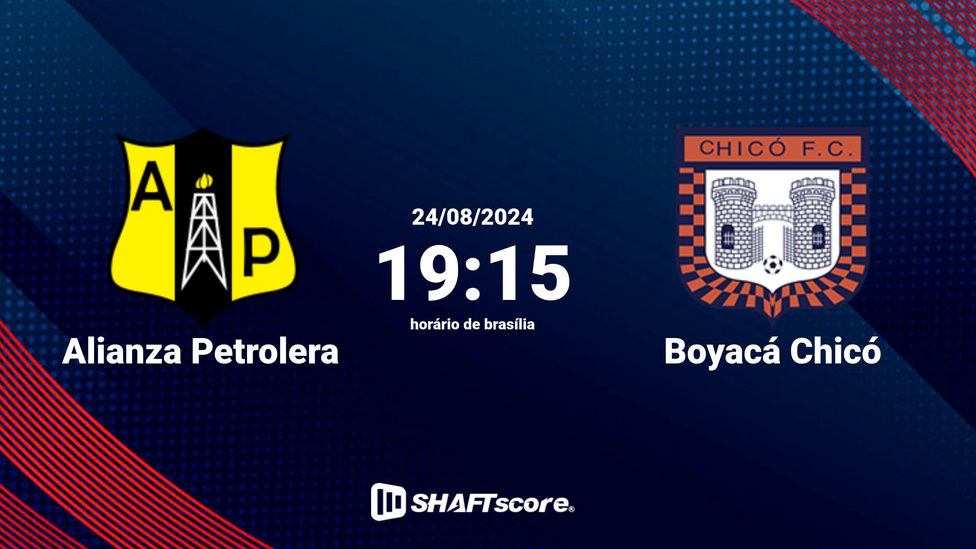 Estatísticas do jogo Alianza Petrolera vs Boyacá Chicó 24.08 19:15